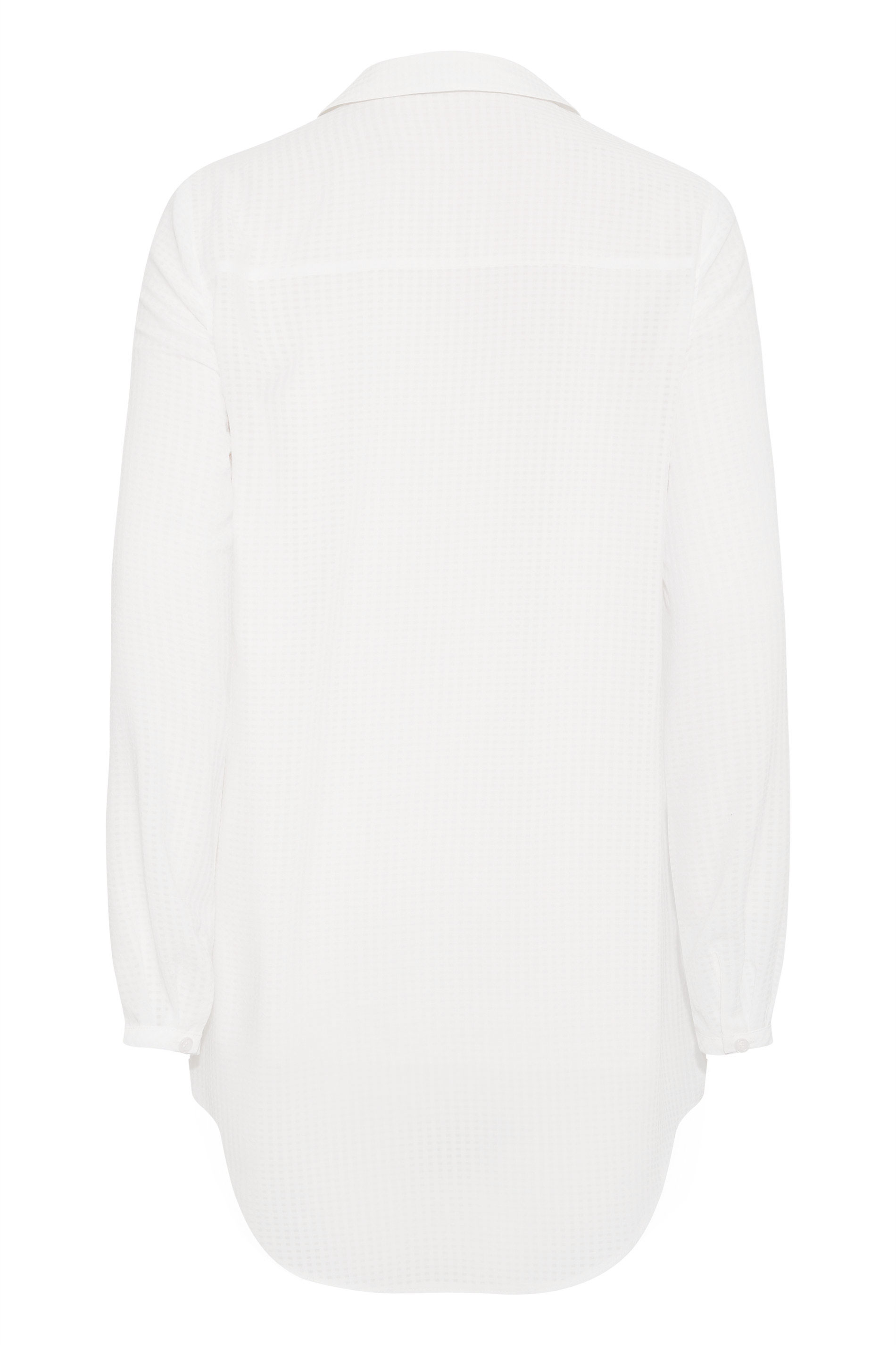 LTS Tall Women's Ivory White Gingham Overhead Shirt | Long Tall Sally  7