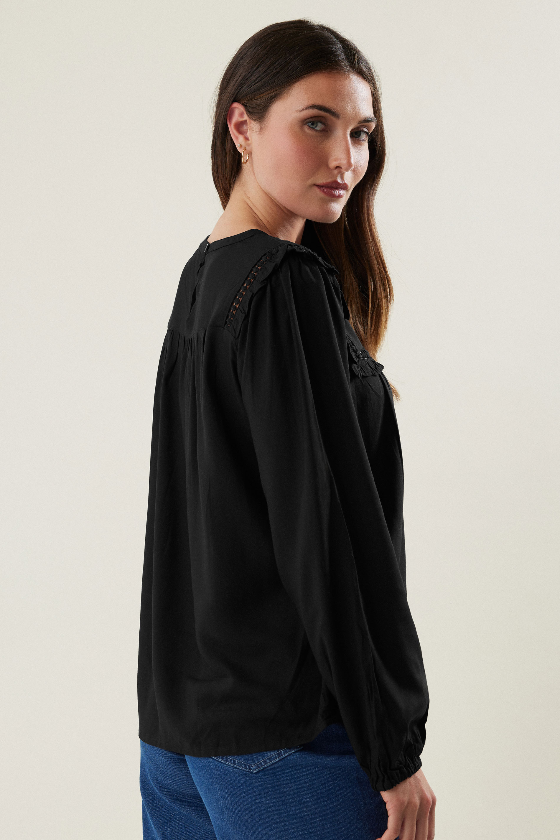 トップス ella_selectshop frill blouse (black) 61yDOkPqwSL._AC_SL1500_.jpg