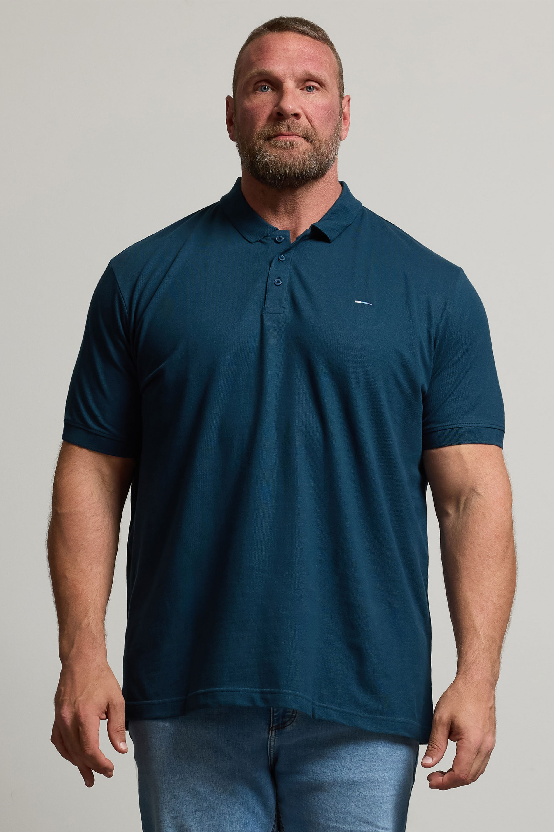 BadRhino Big & Tall Navy Teal Blue Core Polo Shirt | BadRhino 1