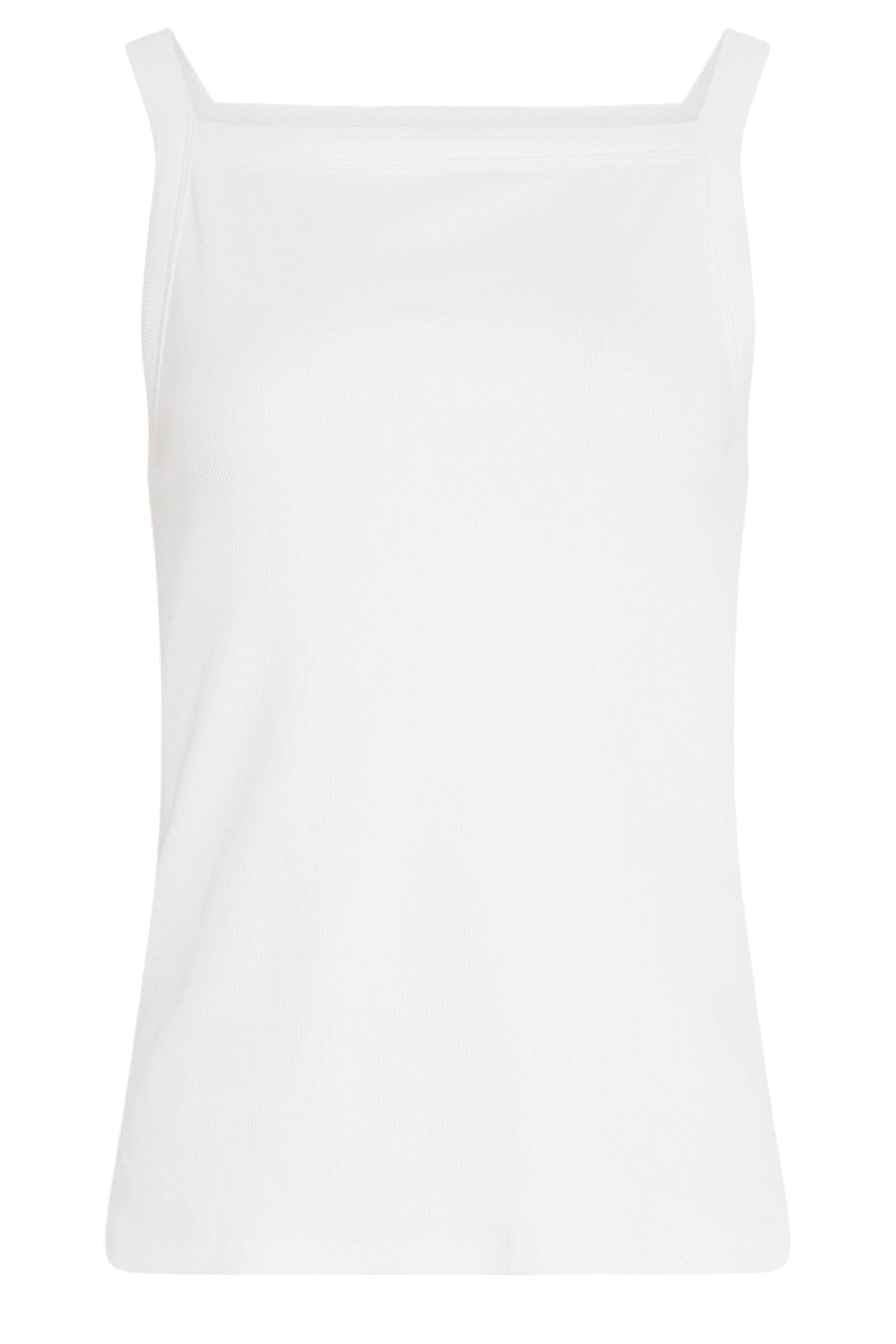 LTS Tall Women's 2 PACK White Stripe High Neck Ribbed Vest | Long Tall Sally 9