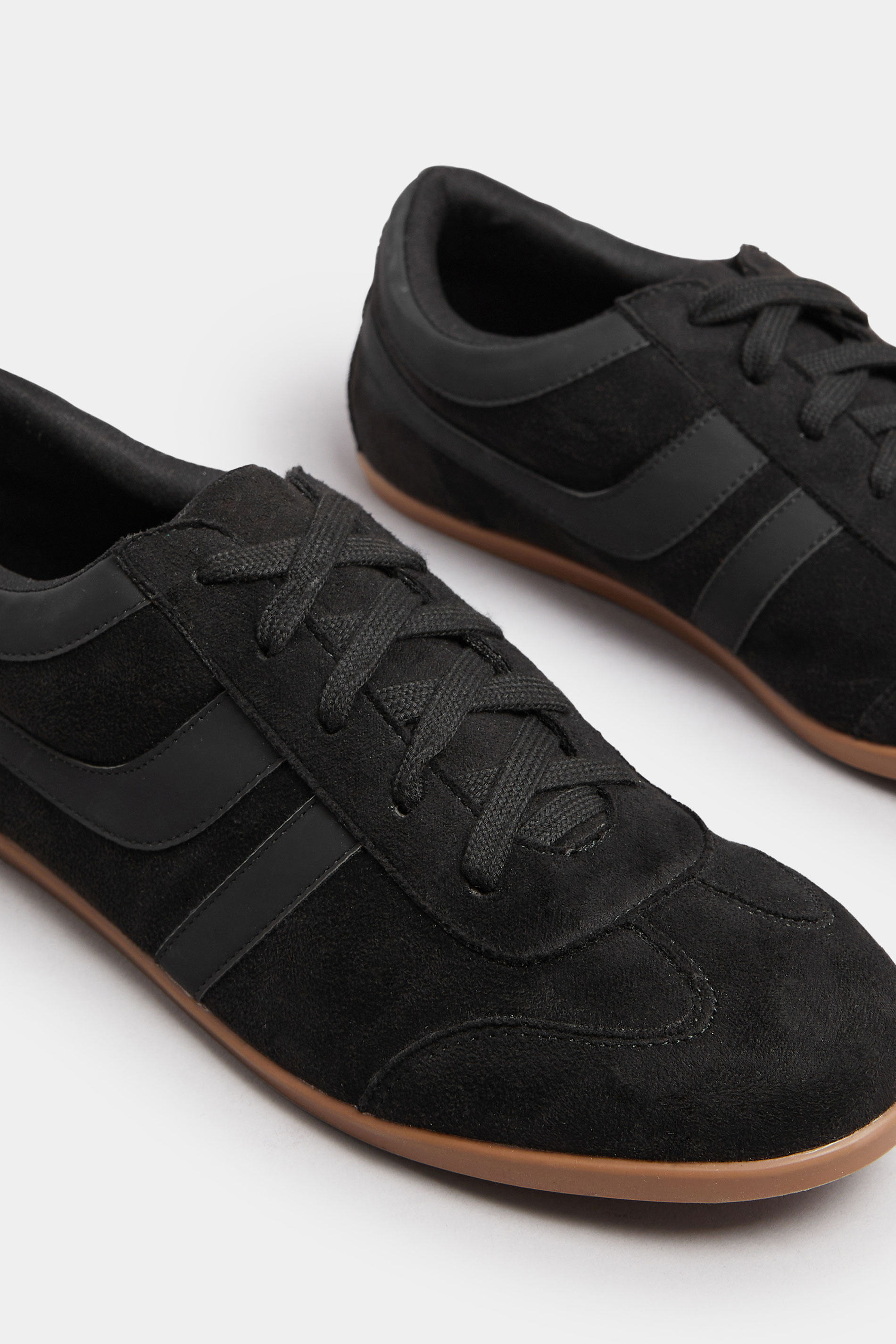 LTS Black Padded Retro Trainers In Standard Fit | Long Tall Sally 5