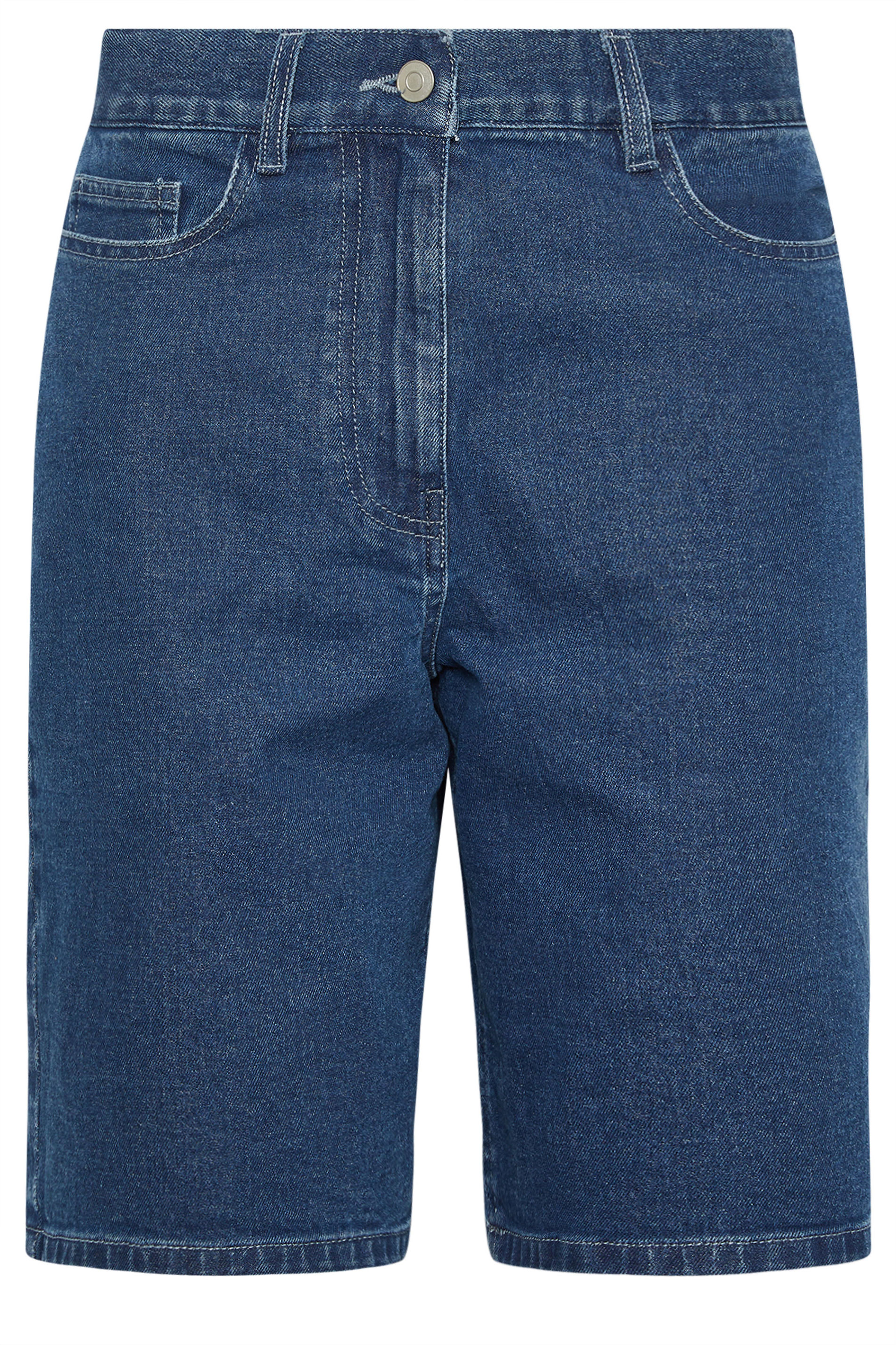 LTS Tall Blue Denim Bermuda Shorts | Long Tall Sally 6