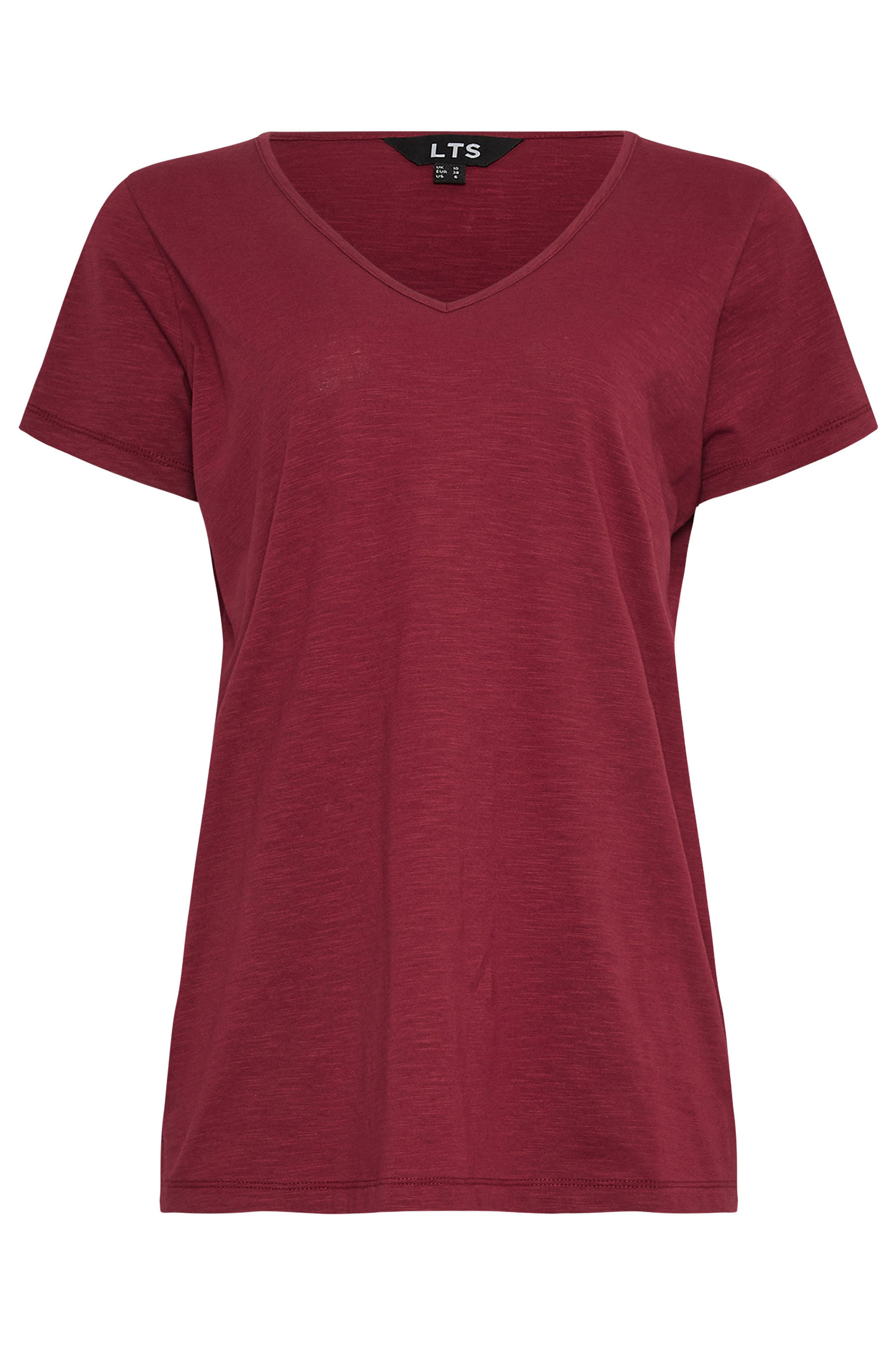 LTS Tall Red V-Neck T-Shirt | Long Tall Sally