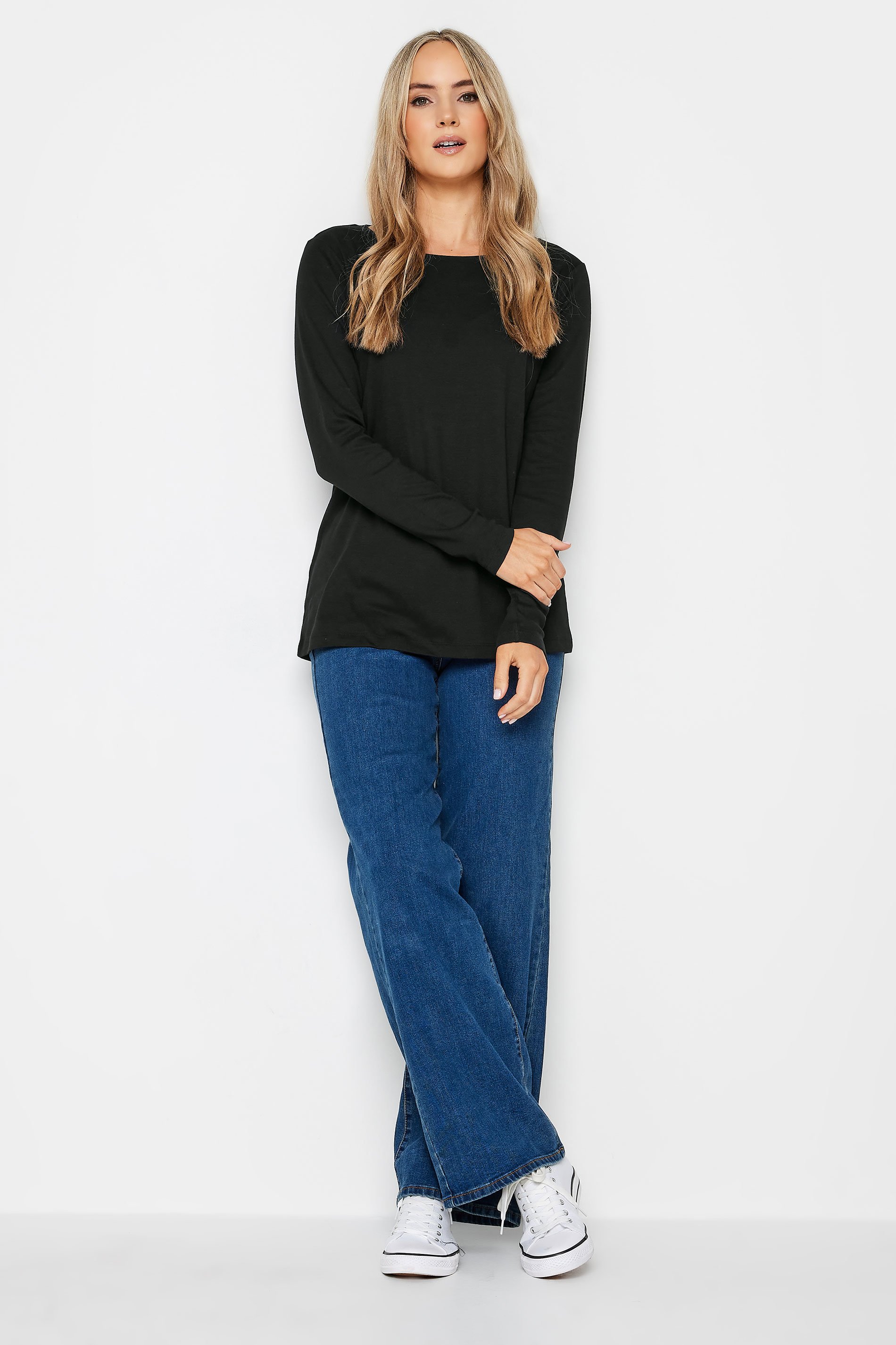 LTS Tall 2 PACK Black Stripe Print Long Sleeve T-Shirts | Long Tall Sally 4