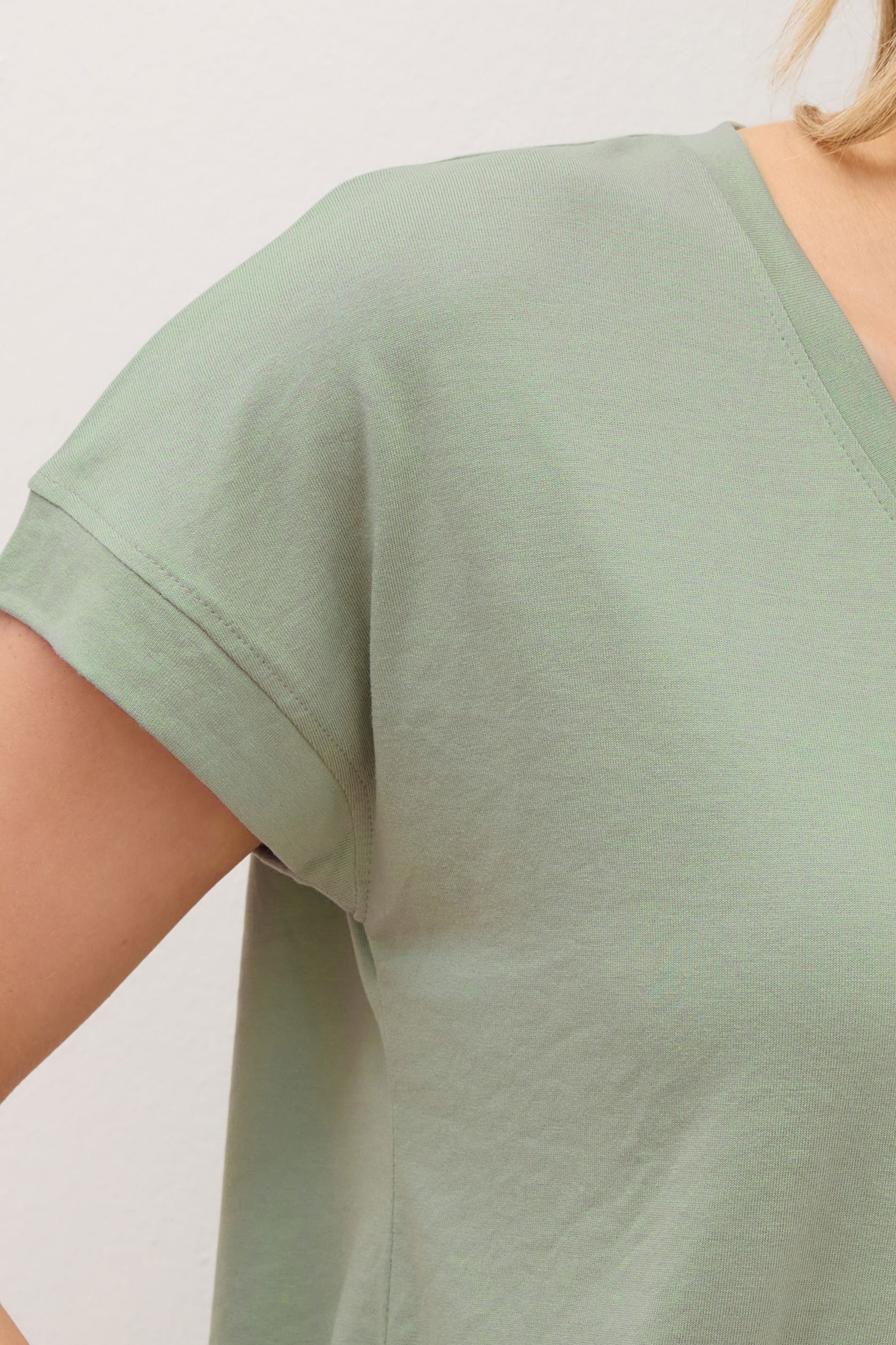 LTS PREMIUM Tall 2 PACK Sage Green & Grey V-Neck Modal T-Shirts | Long Tall Sally 5