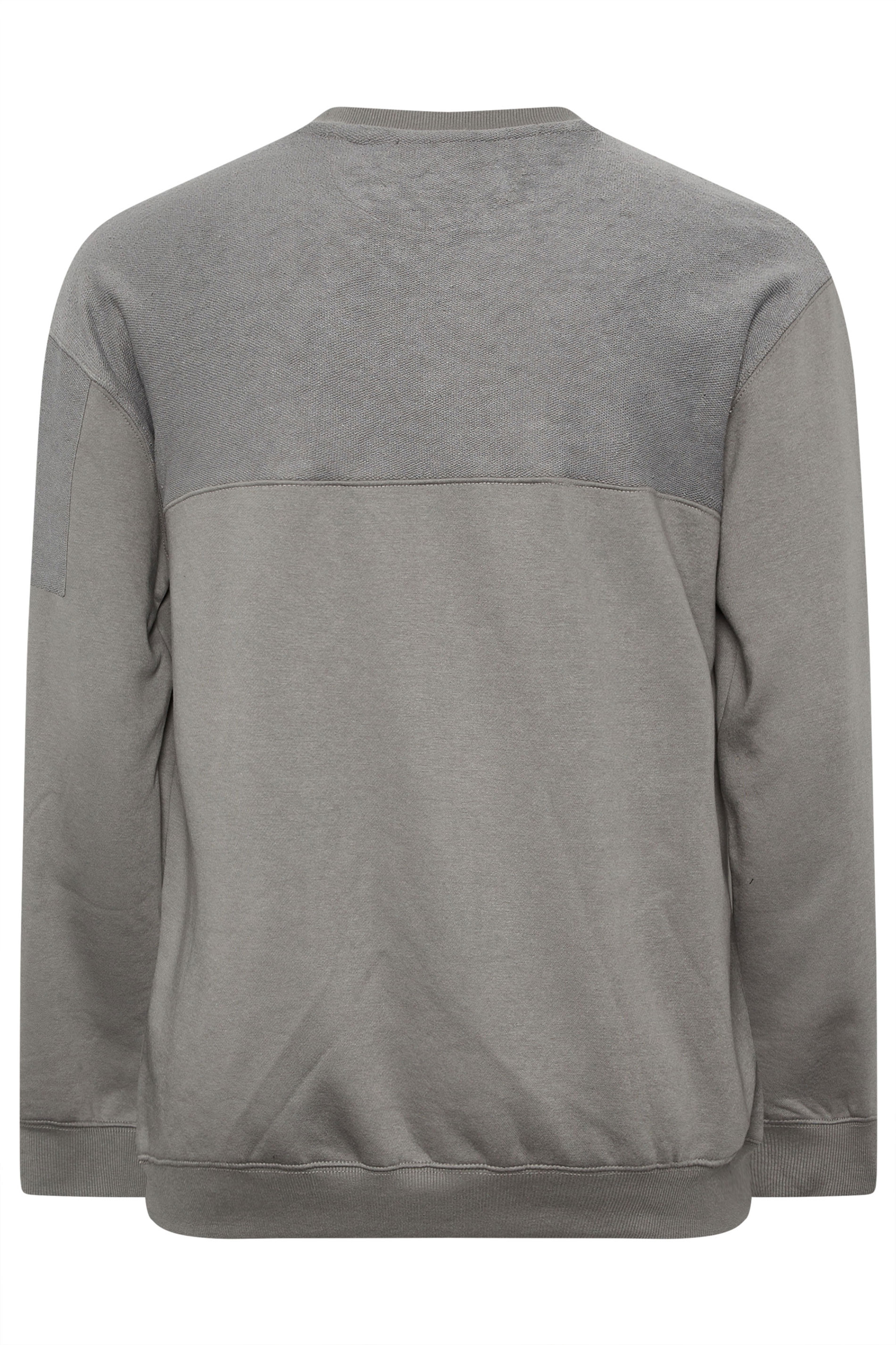 FIRETRAP Big & Tall Grey Olsen Sweatshirt | BadRhino 5
