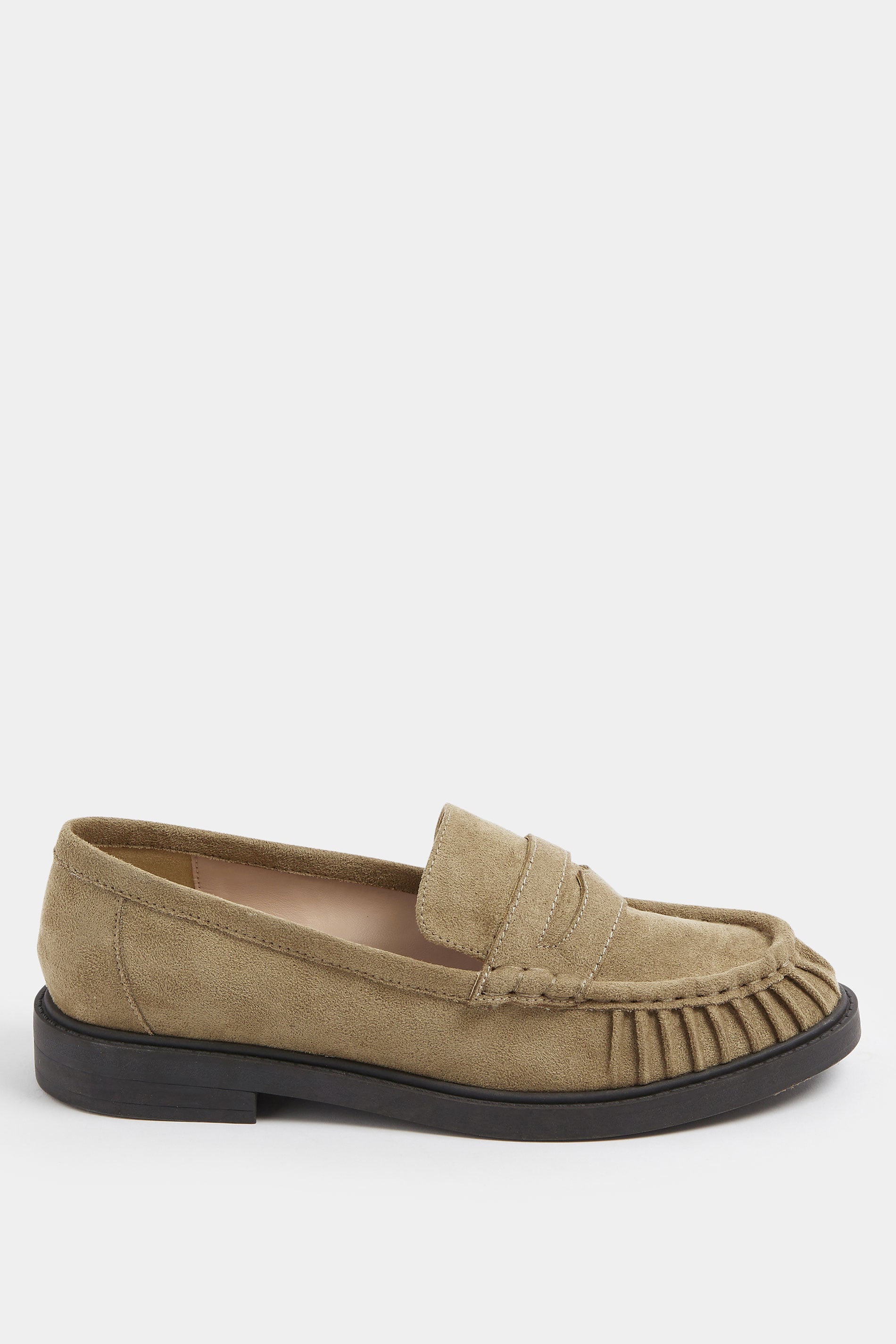 Natural Brown Ruched Loafer In Extra Wide EEE Fit | Yours Clothing 2