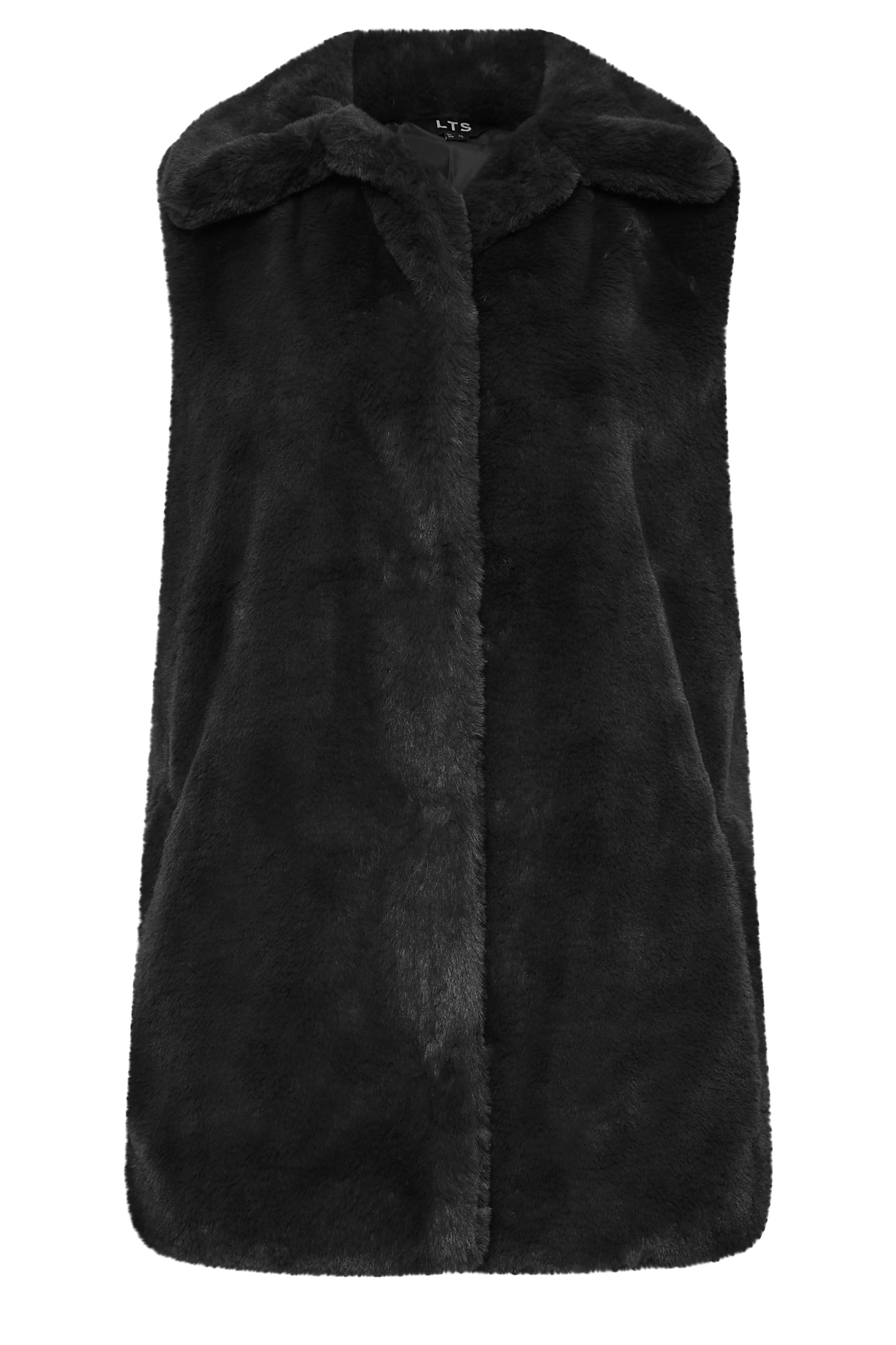 LTS Tall Black Faux Fur Gilet | Long Tall Sally 6