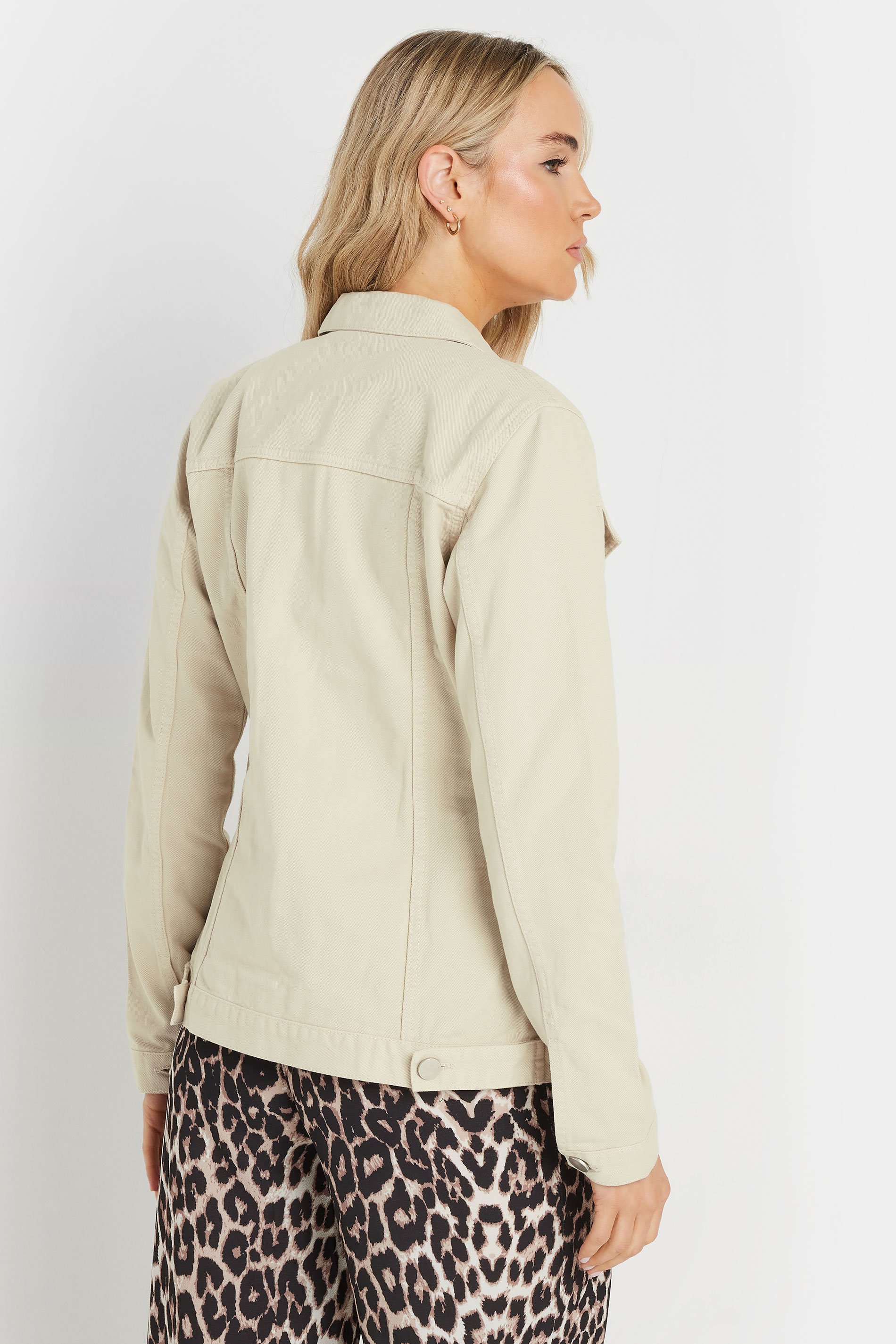 LTS Tall Cream Denim Jacket | Long Tall Sally 4