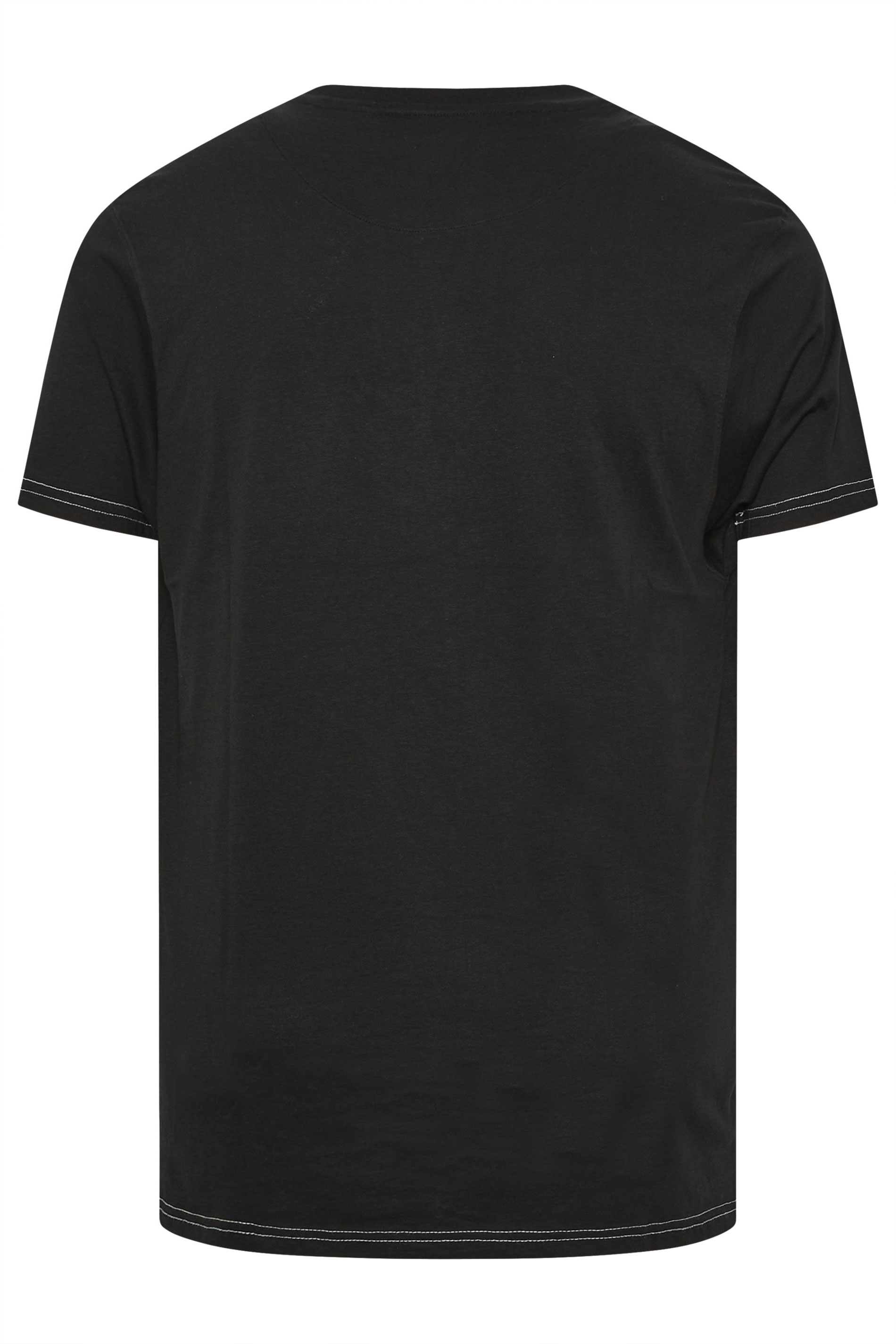 KAM Big & Tall Black Christmas 'Hoho Beer' Slogan T-Shirt | BadRhino 4