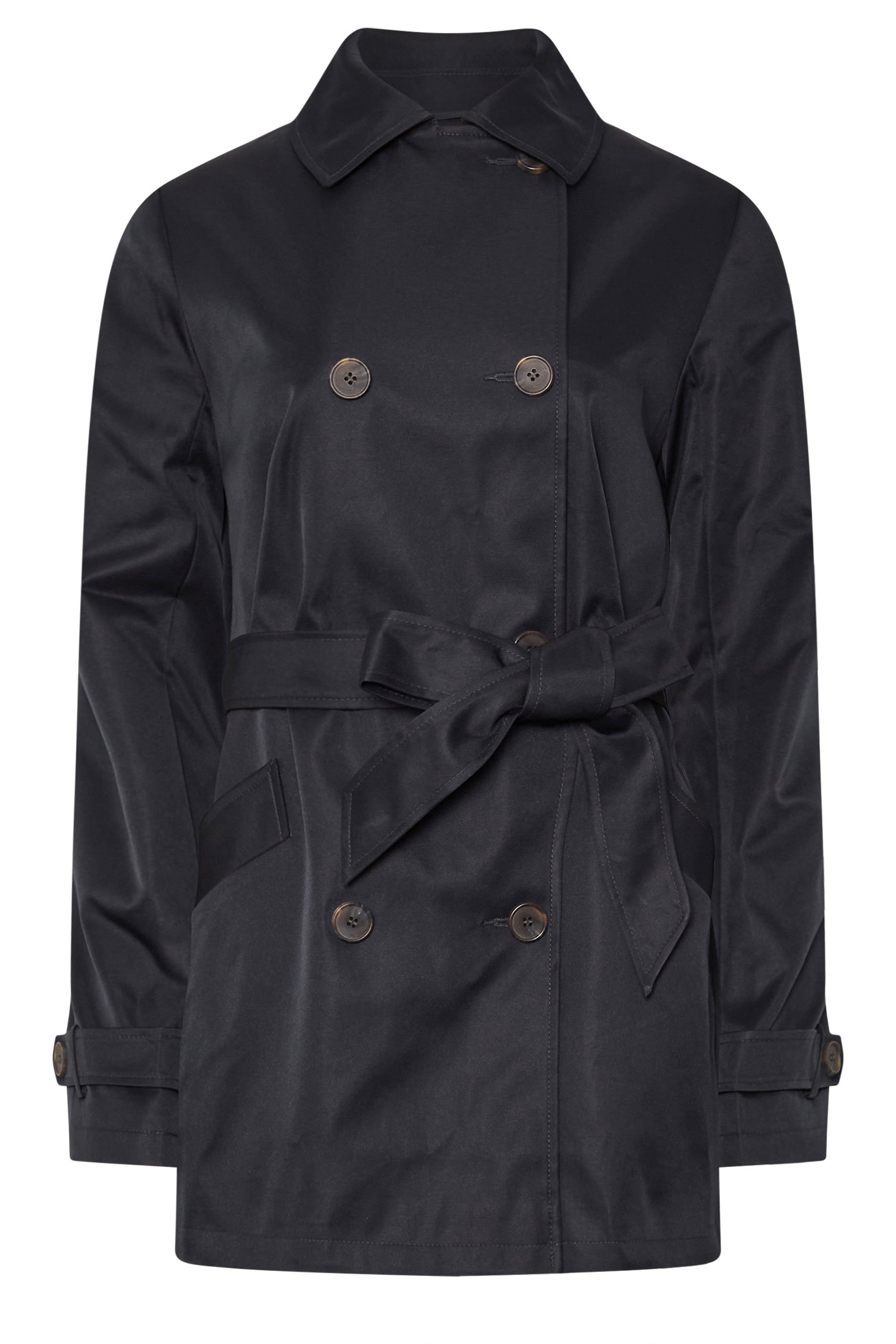 LTS Tall Navy Blue Lined Trench Coat | Long Tall Sally 6