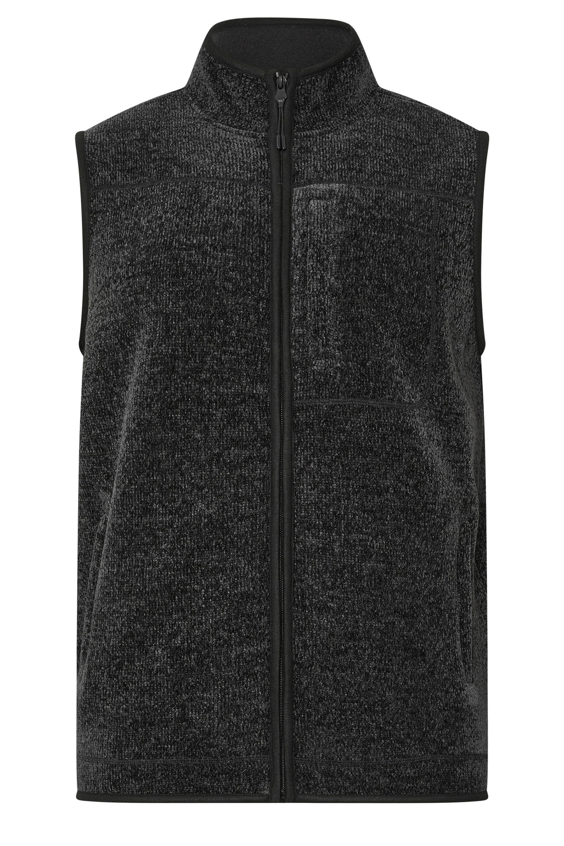BadRhino Big & Tall Grey Fleece Pocket Gilet | BadRhino 6