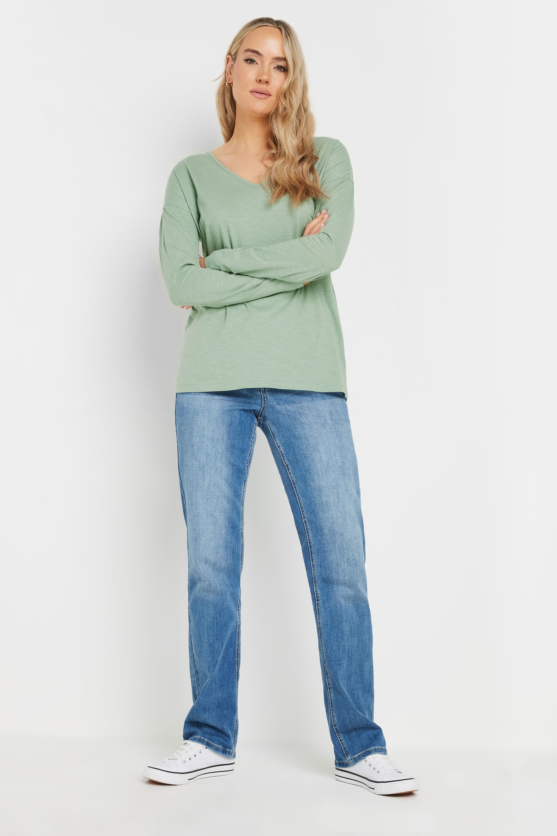 LTS Tall 3 PACK Sage Green, Blue & Pink V-Neck T-Shirts | Long Tall Sally 3