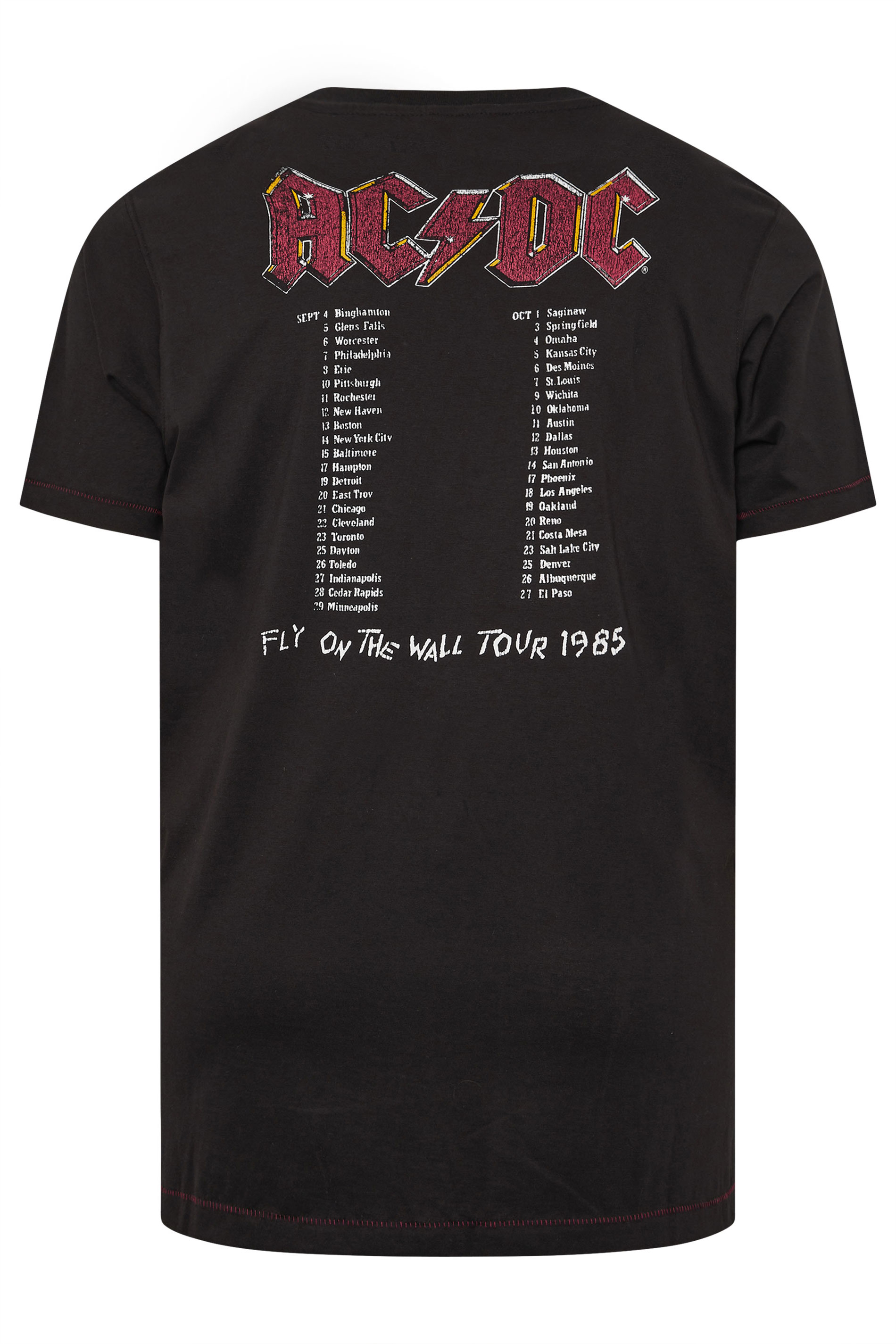 D555 Big & Tall Black 'ACDC' Logo Graphic T-Shirt | BadRhino 6