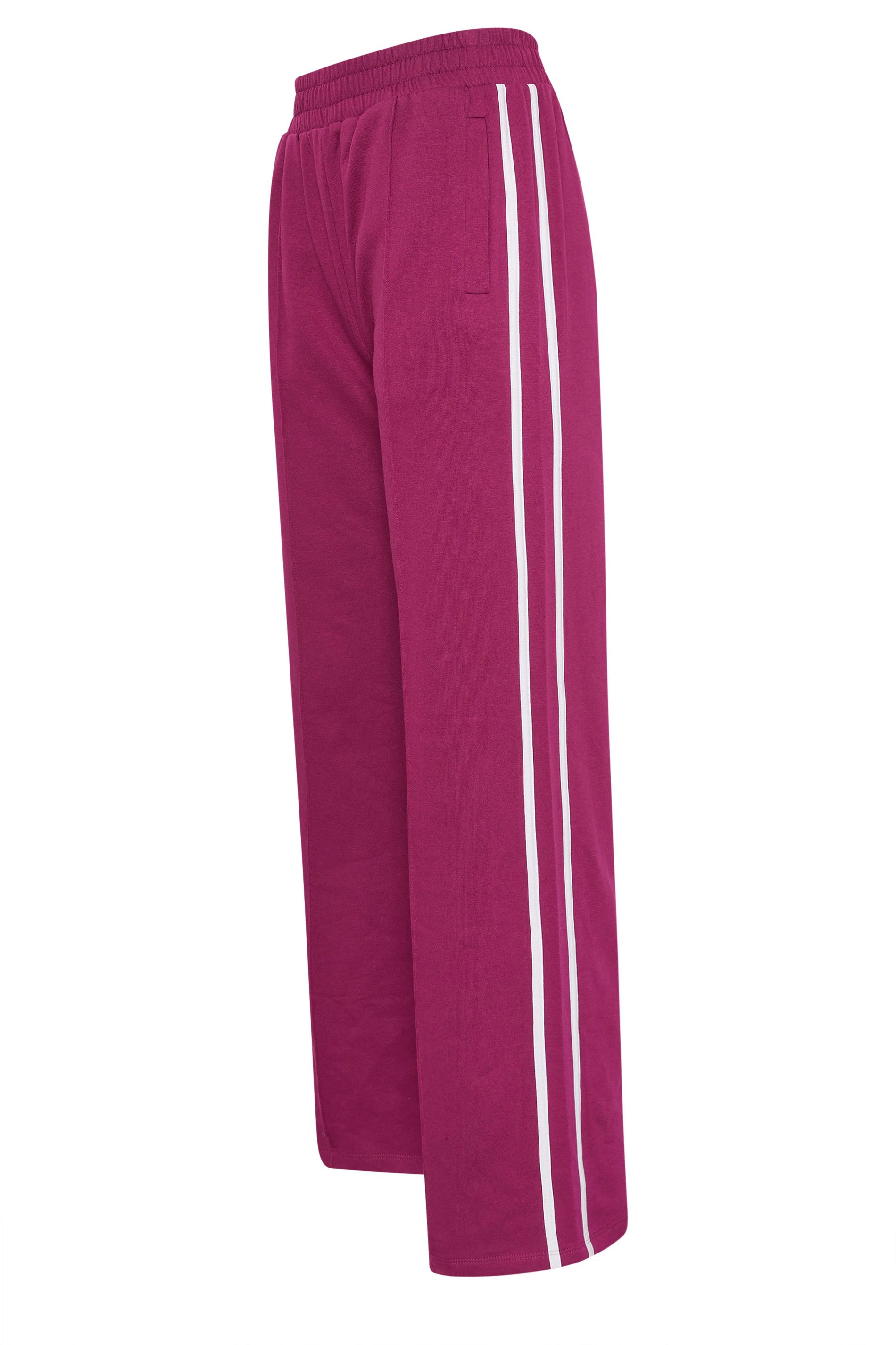 LTS Tall Red Contrast Stripe Wide Leg Trousers | Long Tall Sally 7