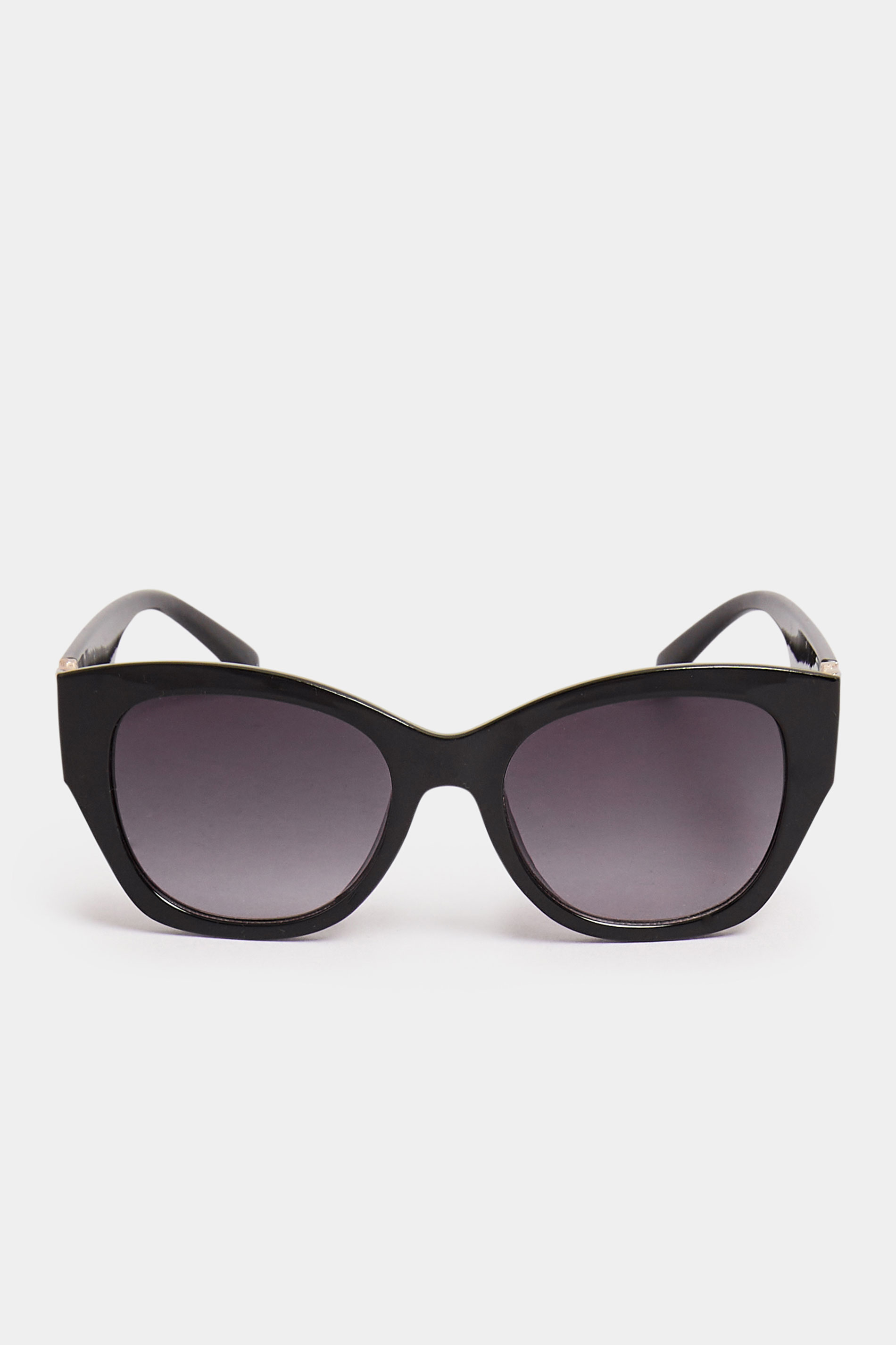 Black & Gold Tone Chain Arm Sunglasses | Yours Clothing 3