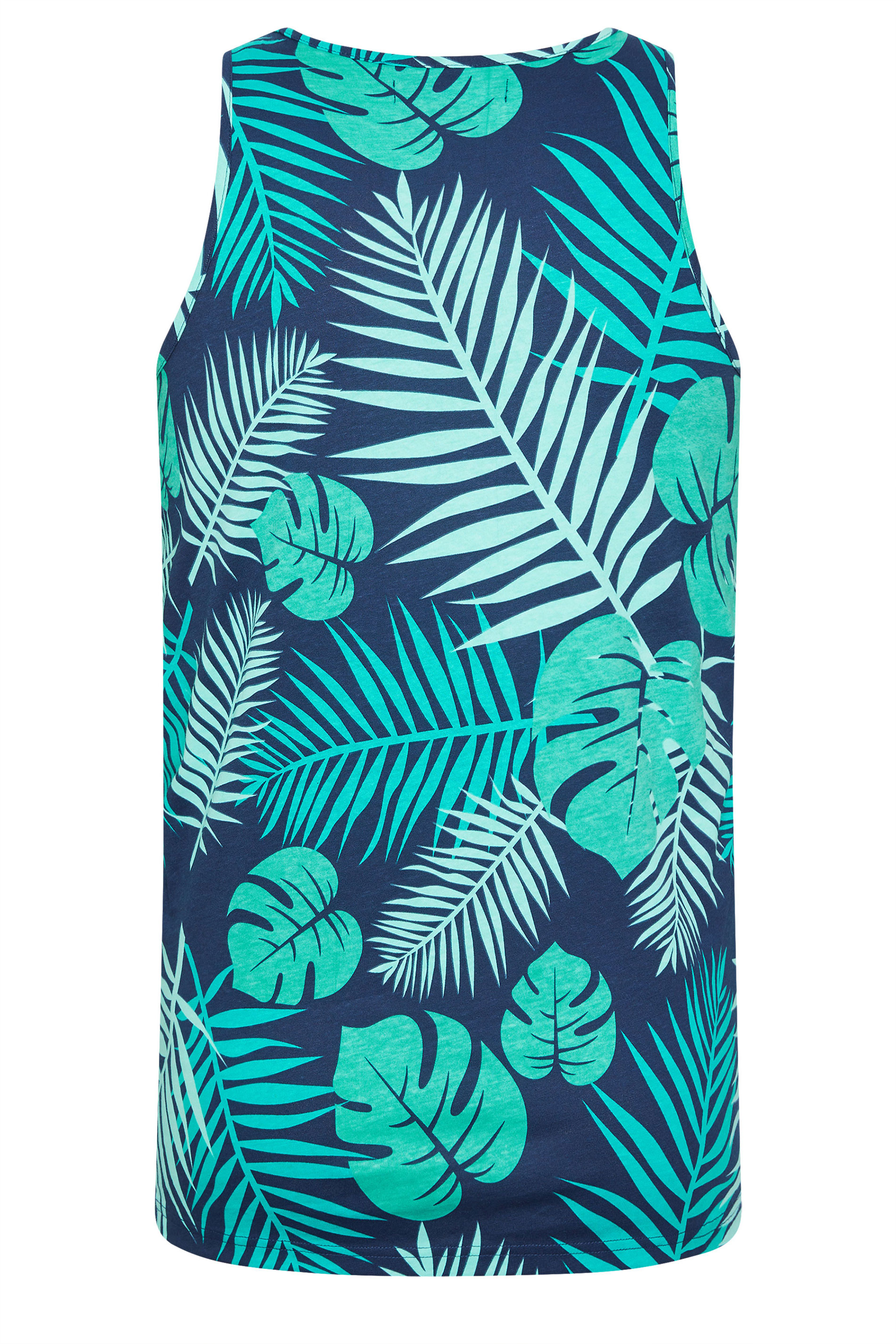 BadRhino Big & Tall Navy Blue Leaf Printed Vest | BadRhino 8