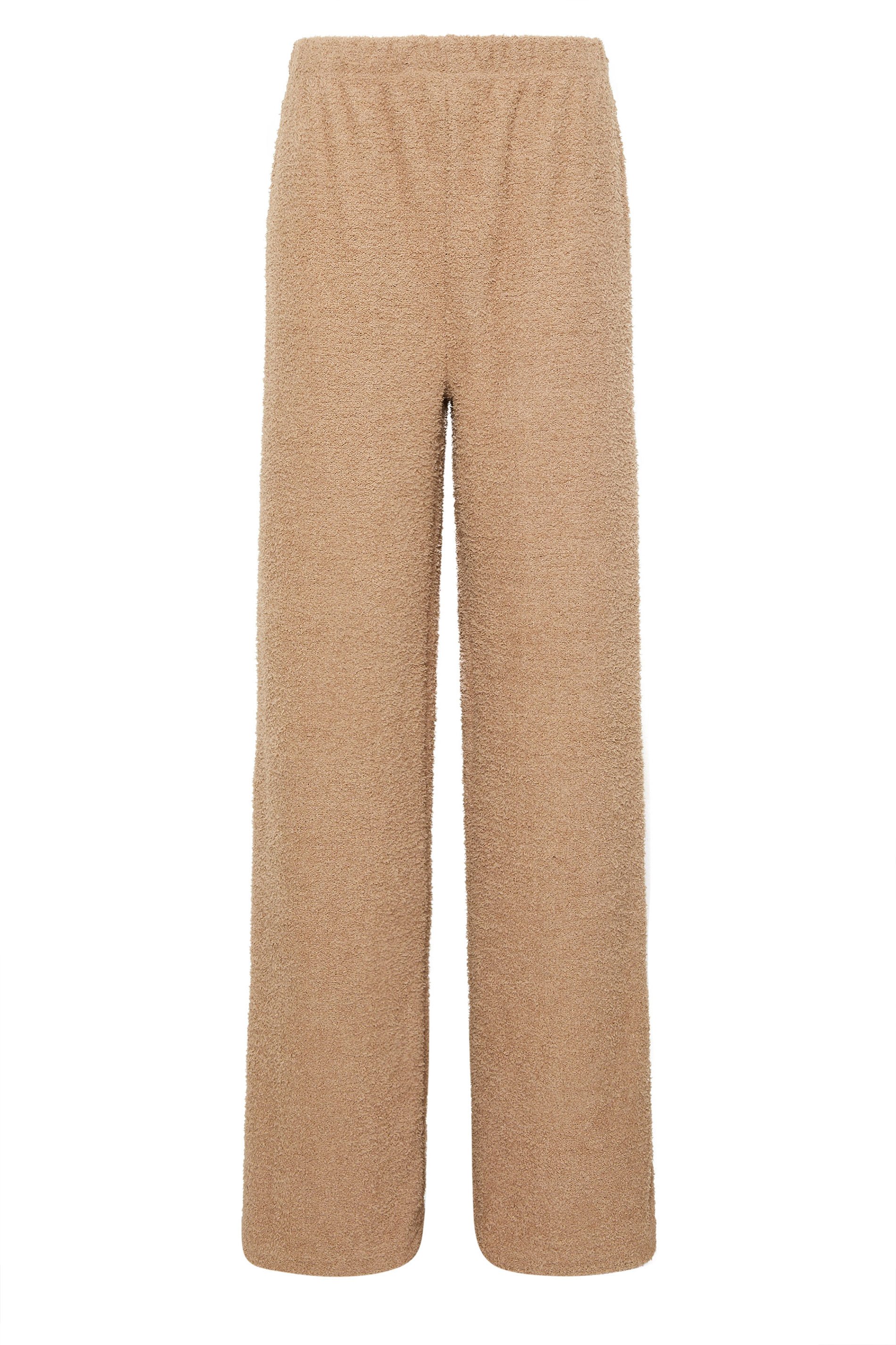 LTS Tall Women's Camel Brown Chenille Wide Leg Trousers | Long Tall Sally 5