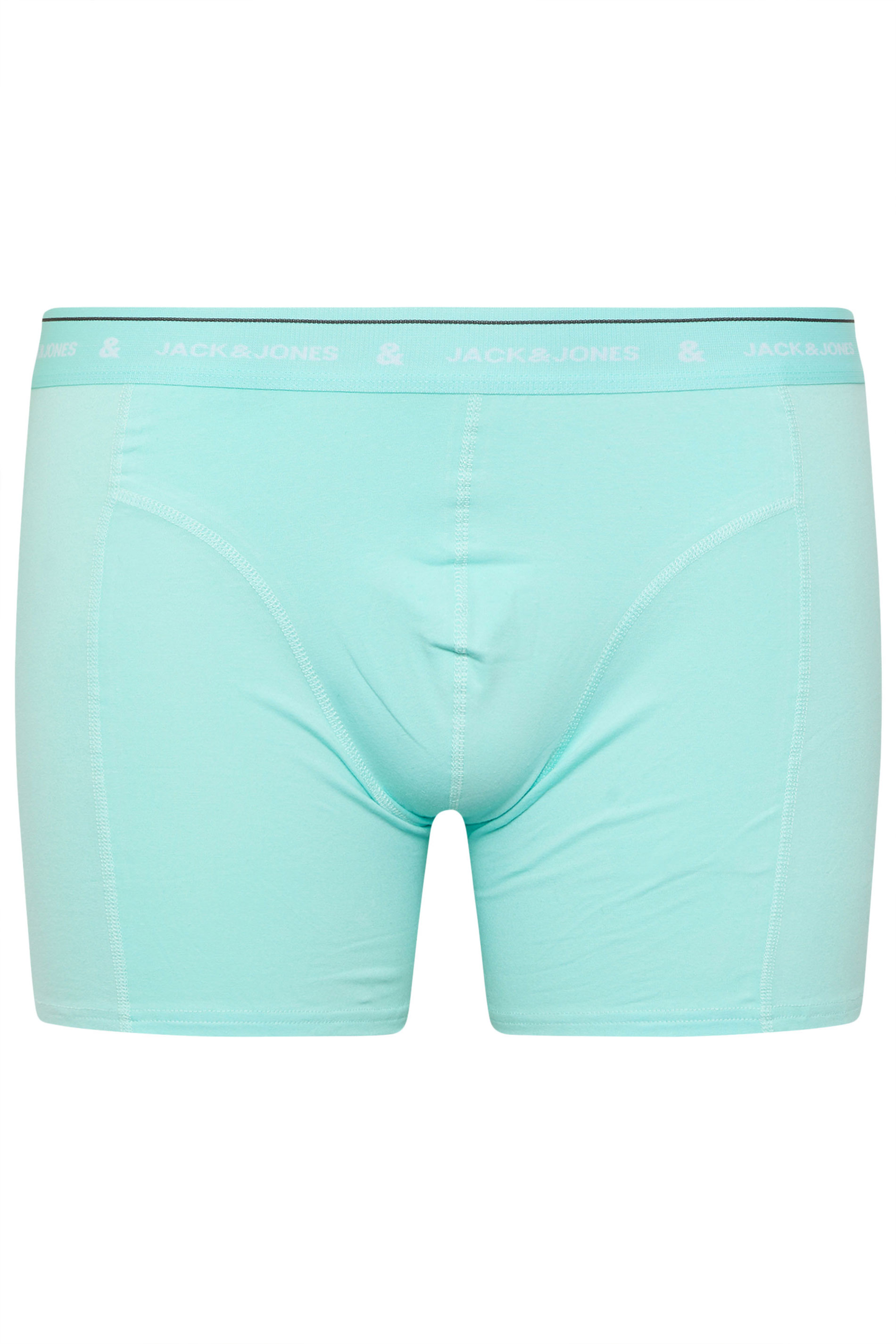 JACK & JONES Big & Tall 5 PACK Light Blue & Black Boxers | BadRhino 6