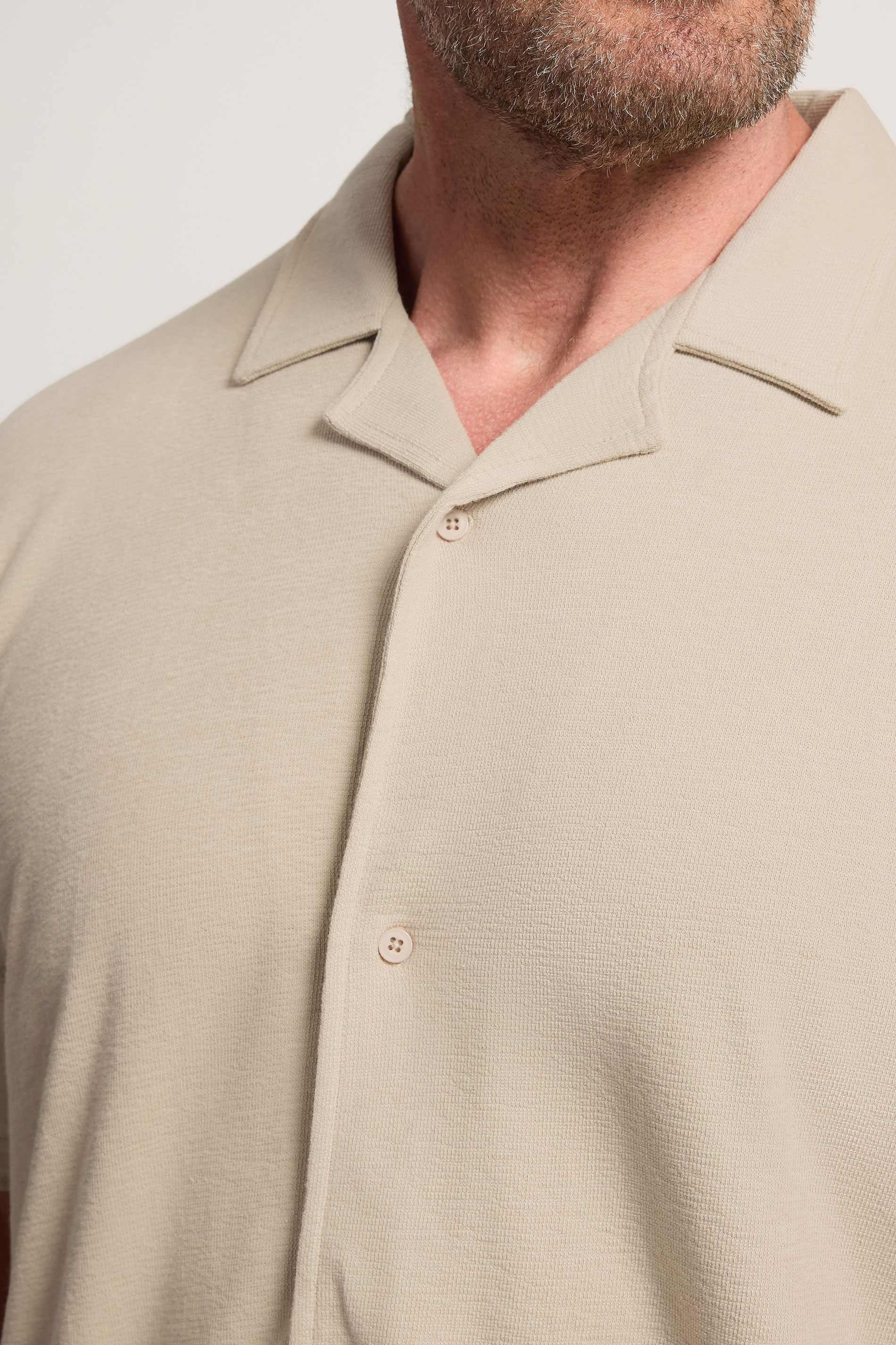 BadRhino Big & Tall Stone Brown Revere Jersey Shirt | BadRhino 5