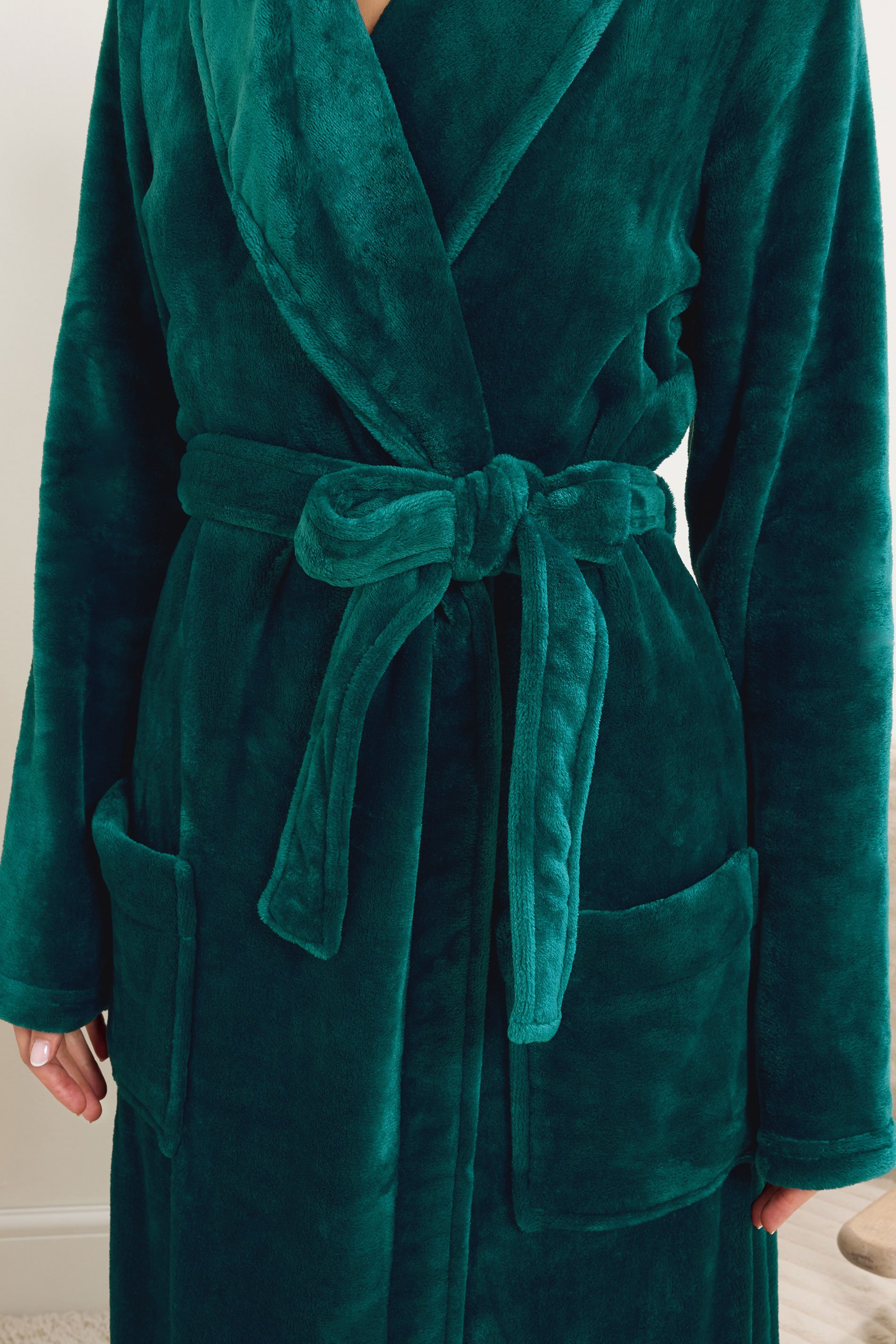 LTS Tall Teal Green Super Luxe Maxi Dressing Gown | Long Tall Sally 4