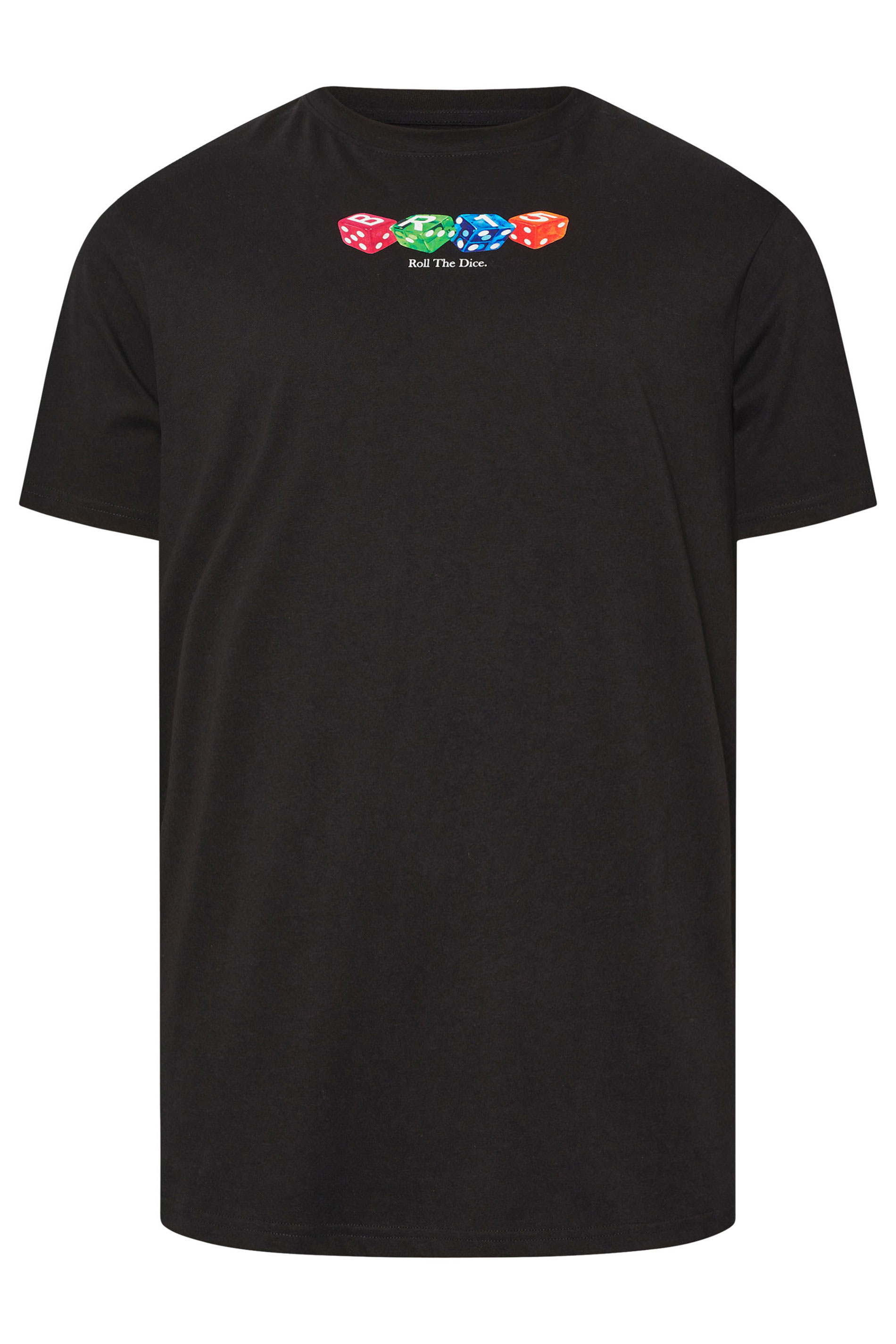BadRhino Big & Tall Black Dice Graphic T-Shirt | BadRhino 5