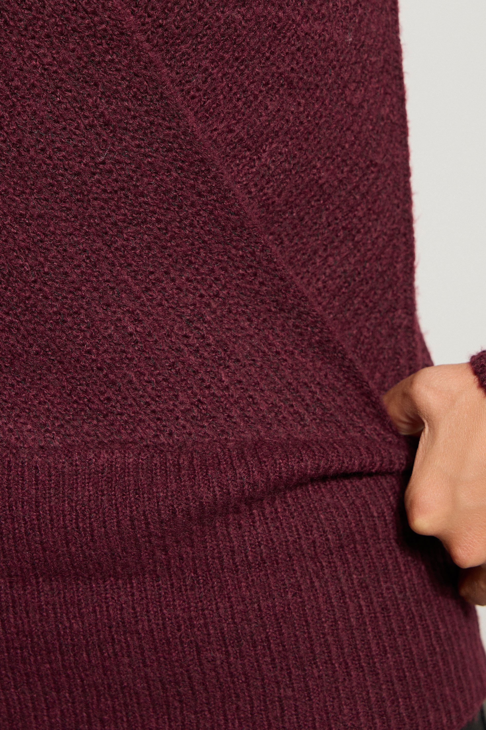 LTS Tall Burgundy Red Knitted Wrap Jumper | Long Tall Sally 4
