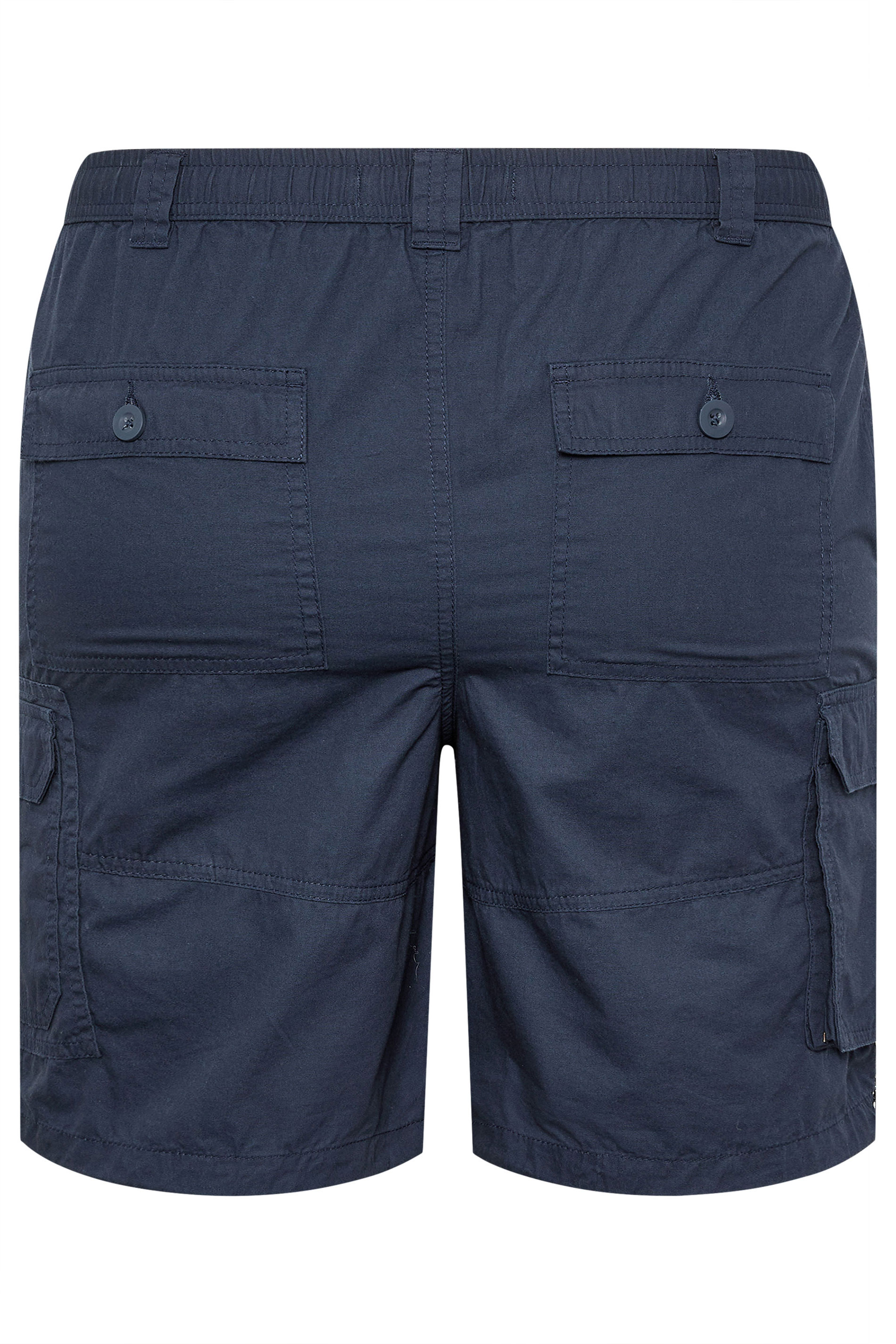 BadRhino Big & Tall Navy Blue Lightweight Waist Cargo Shorts | BadRhino 6