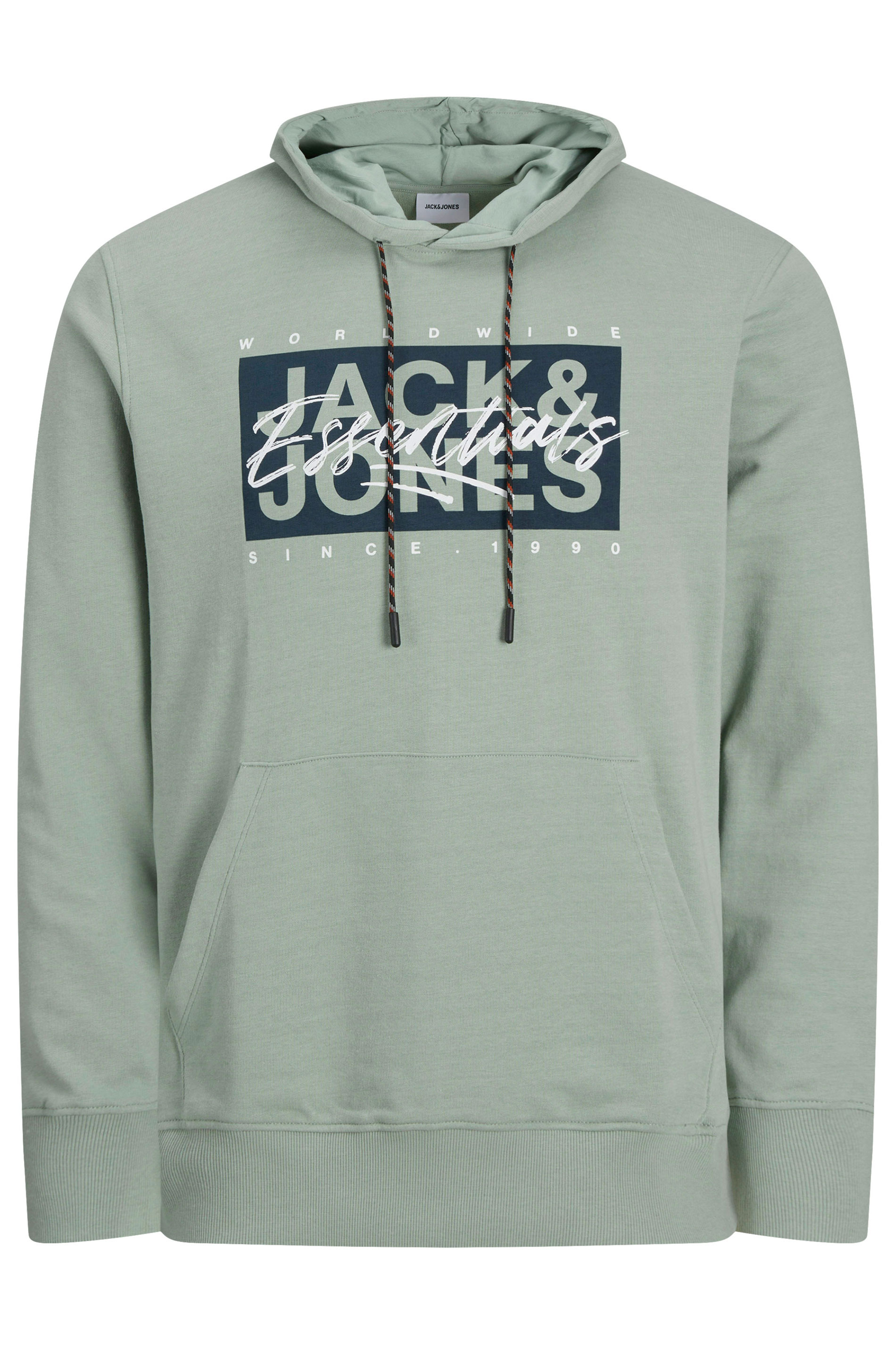 JACK & JONES Big & Tall Light Green Colton Hoodie | BadRhino 2
