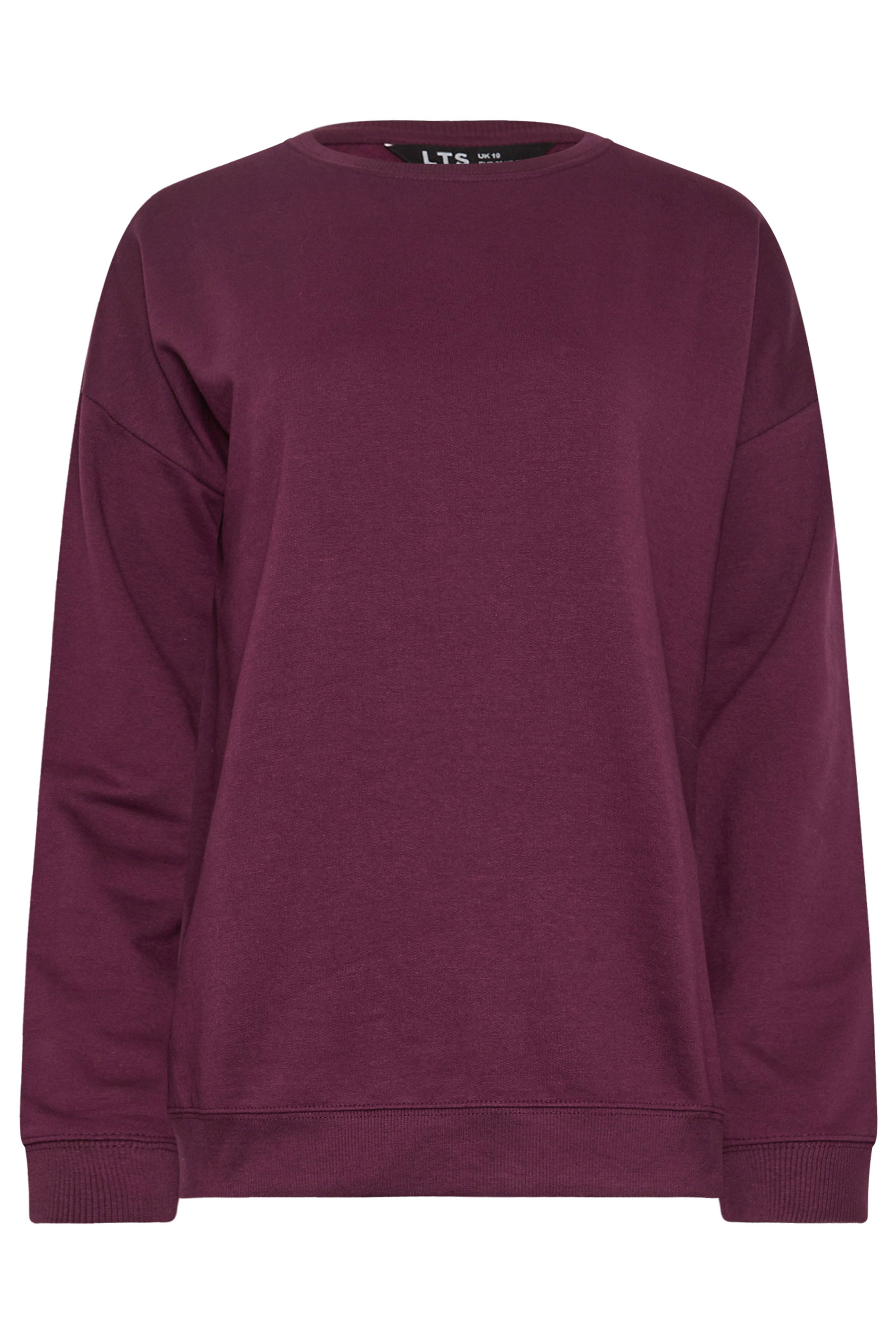 LTS Tall Burgundy Red Crew Neck Sweatshirt | Long Tall Sally 6