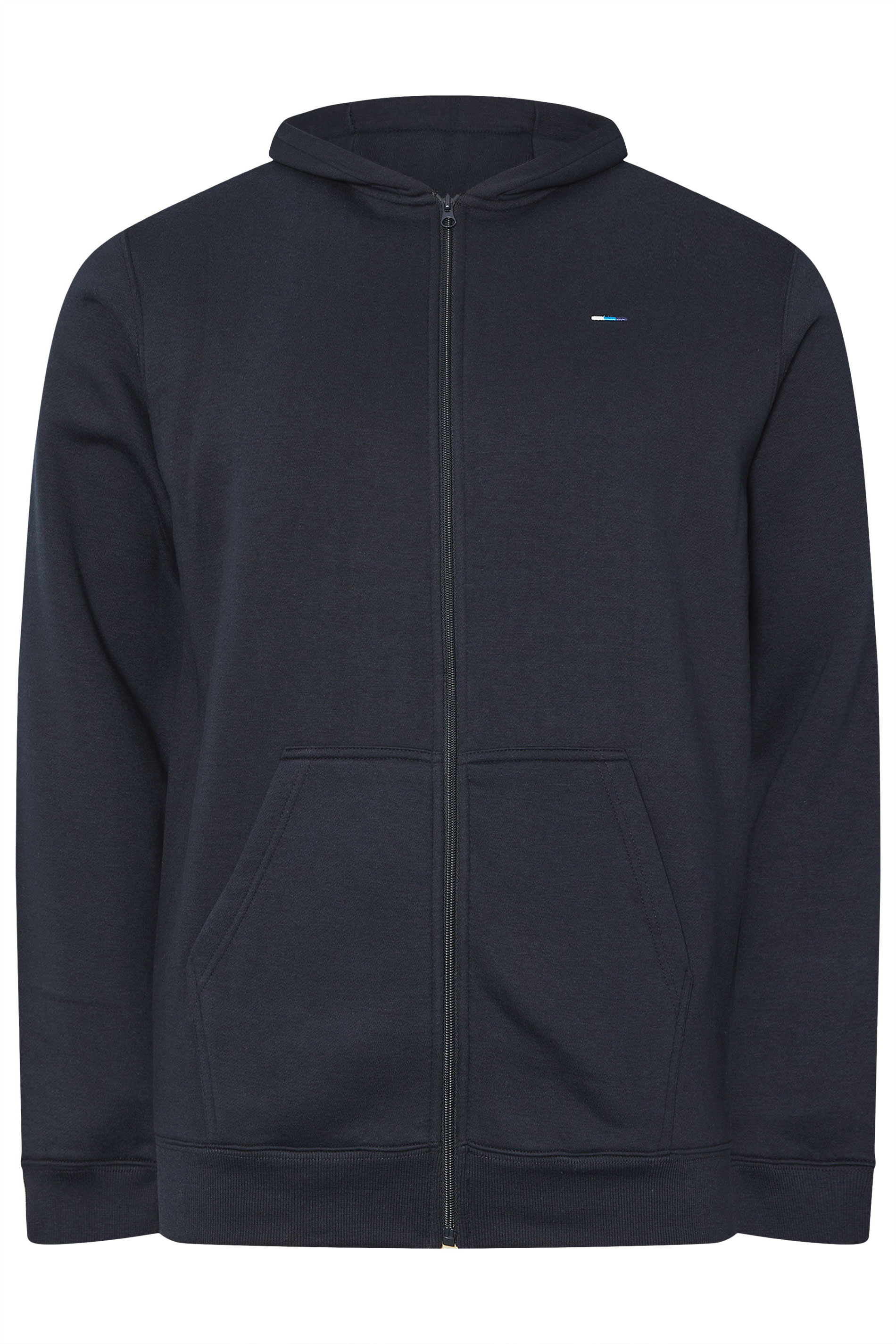BadRhino Big & Tall Navy Blue Zip Through Hoodie | BadRhino 5