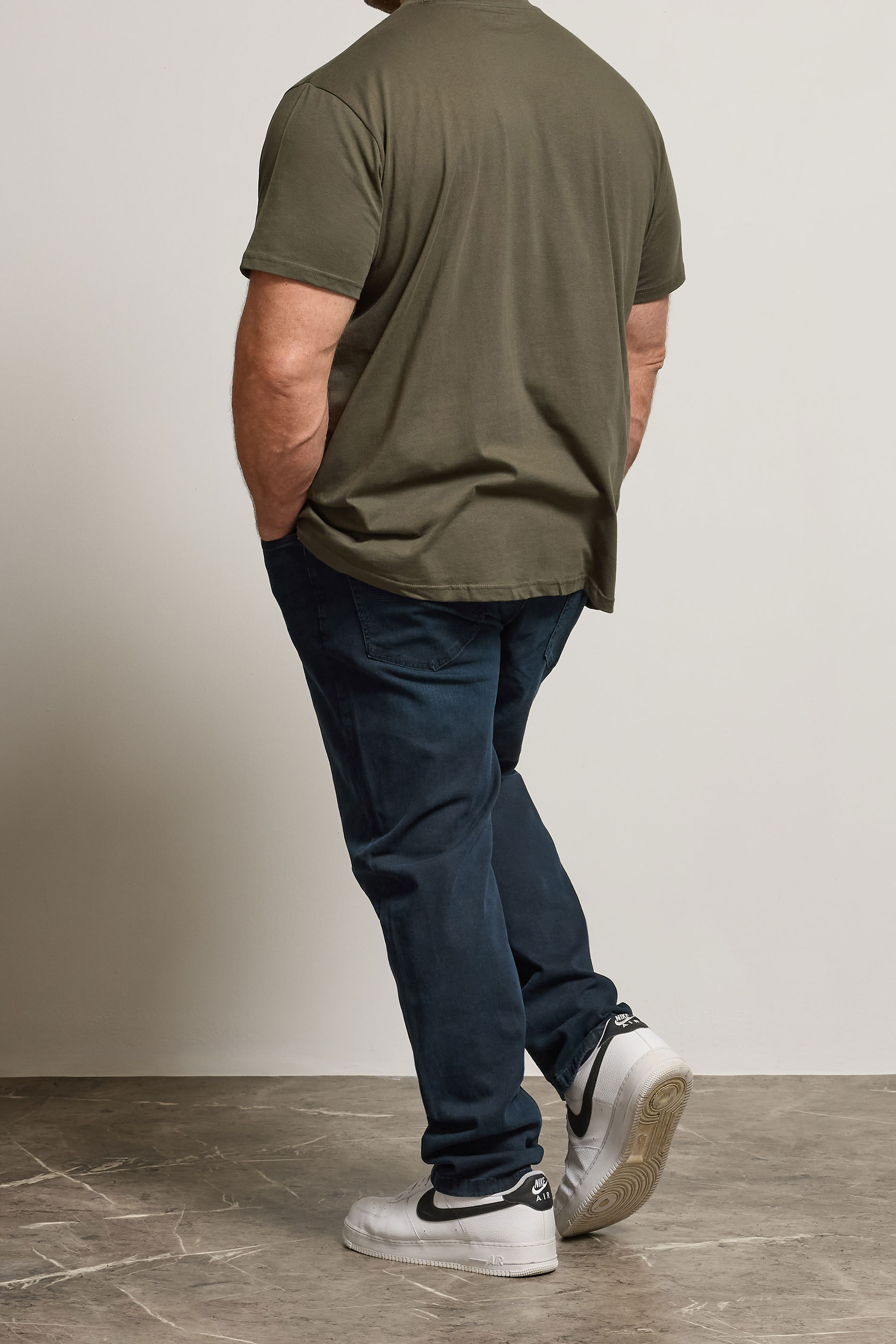 BadRhino Big & Tall Ink Blue Straight Leg Stretch Jeans | BadRhino 3