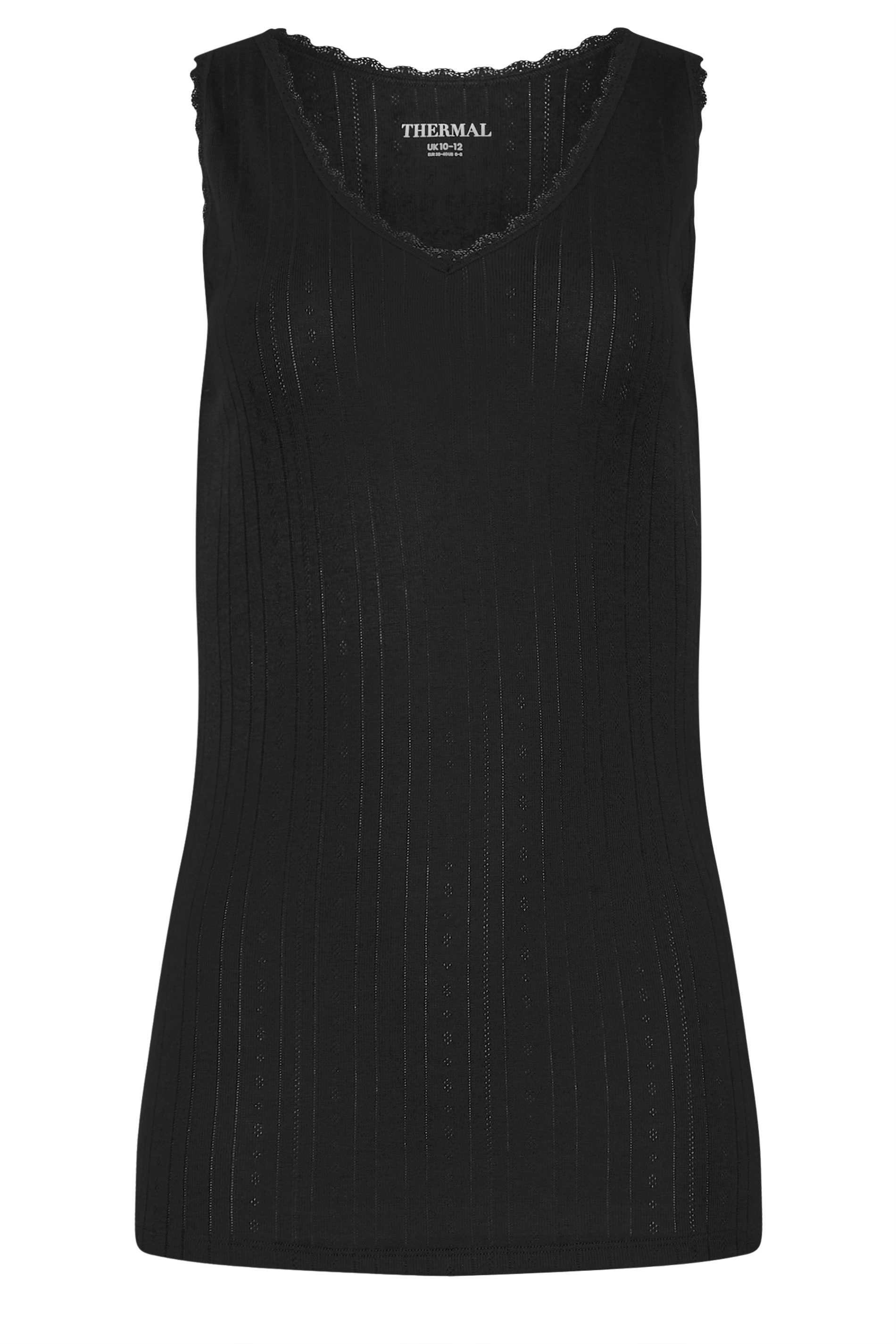 LTS Tall Women's Black Thermal Vest Top | Long Tall Sally 5
