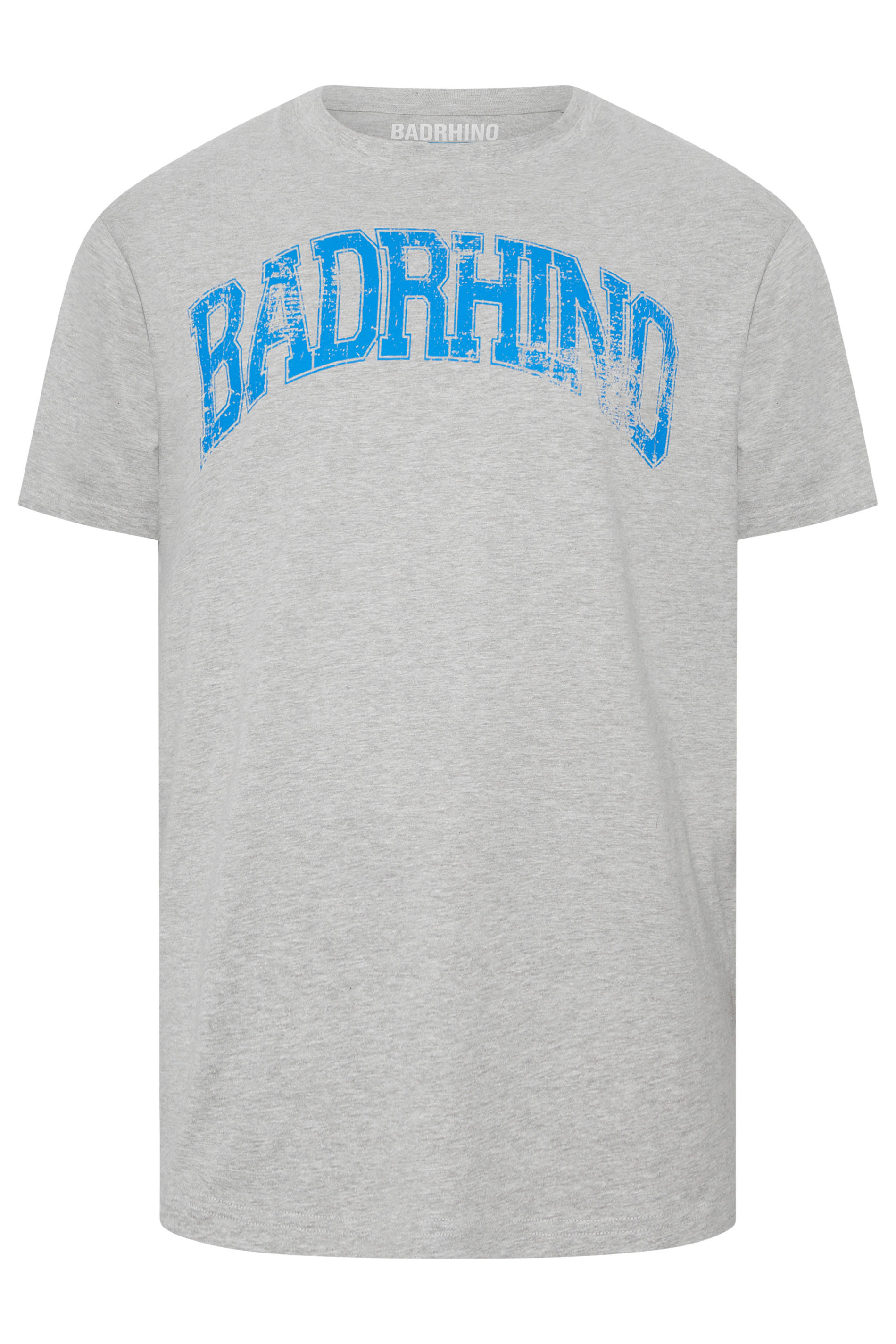 BadRhino Big & Tall Grey Distressed Graphic T-Shirt | BadRhino 6