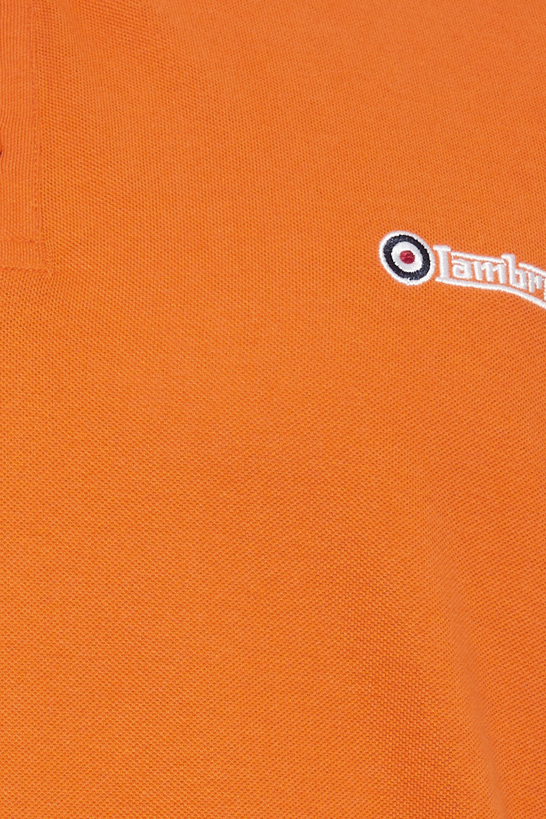 LAMBRETTA Big & Tall Orange Twin Tipped Polo Shirt | BadRhino 3