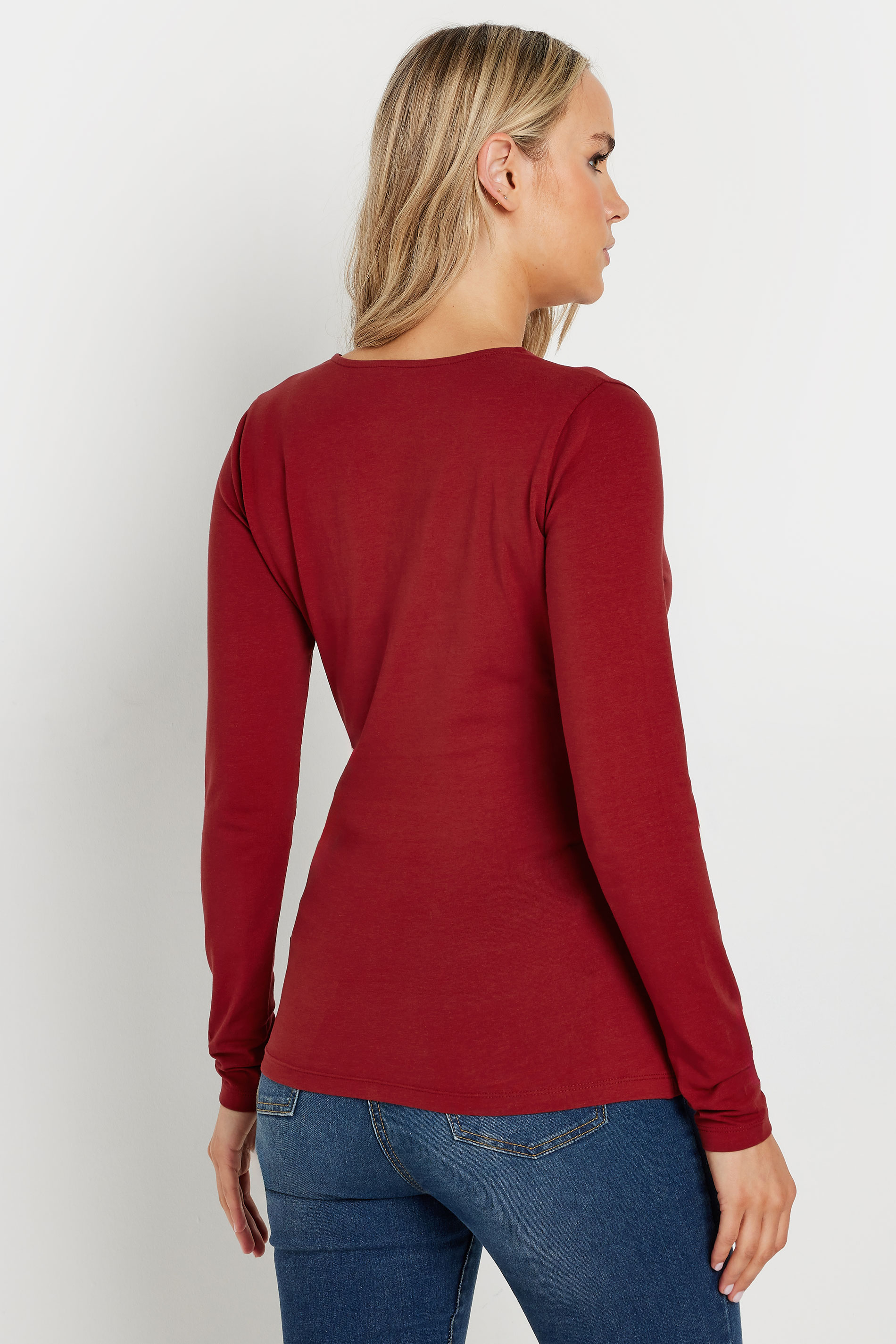 LTS Tall 2 PACK Khaki Green & Red Wrap Tops | Long Tall Sally 5