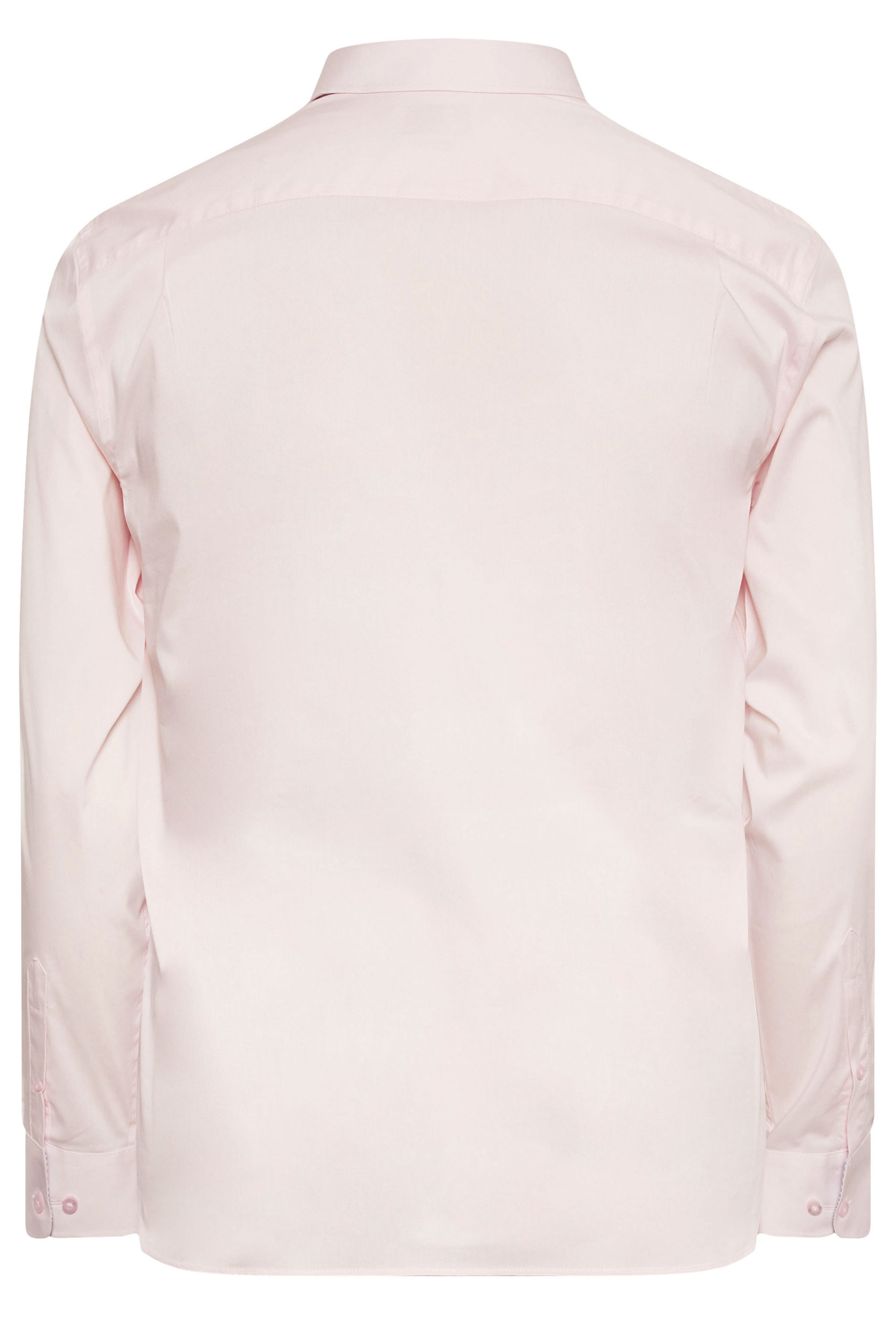 BadRhino Tailoring Big & Tall Pink Premium Stretch Long Sleeve Formal Shirt | BadRhino 4