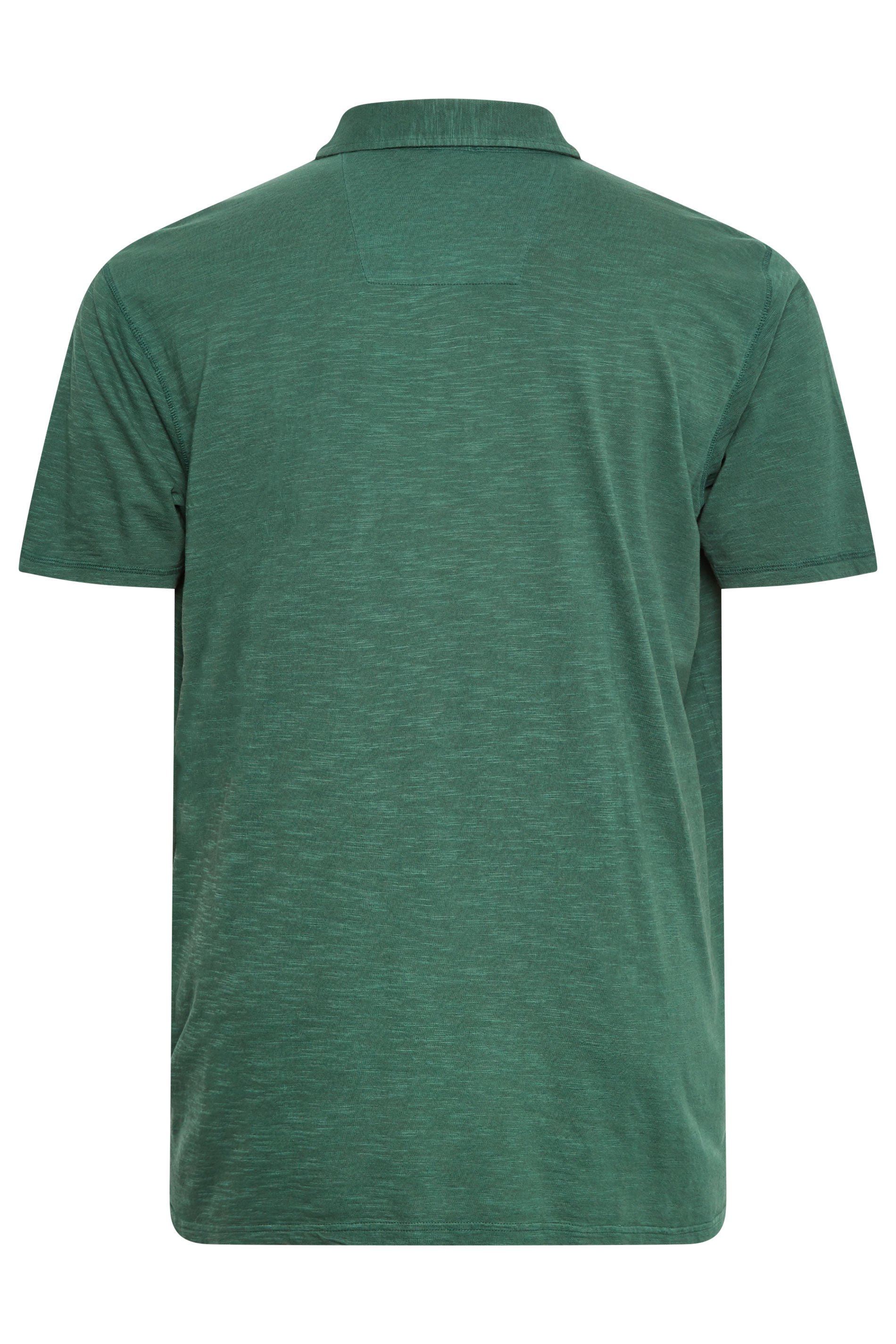BadRhino Big & Tall Pine Green Slub Polo Shirt | BadRhino 3