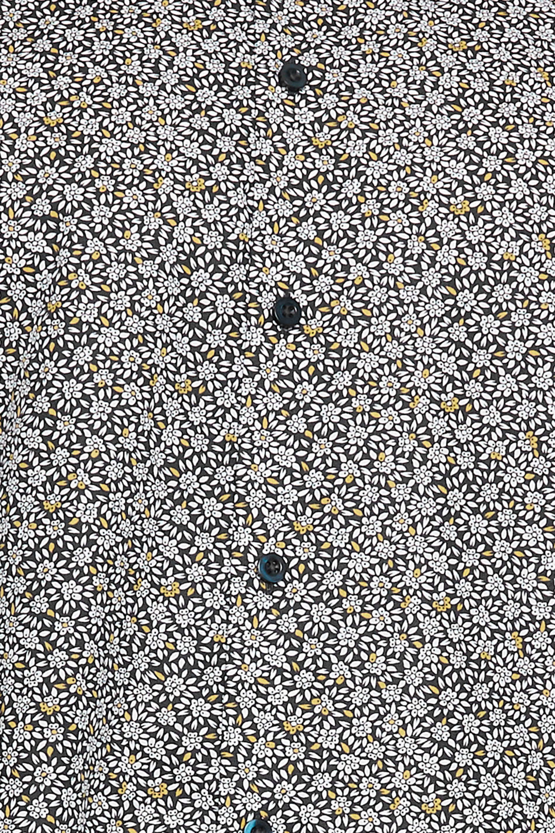 BadRhino Tailoring Big & Tall Premium Black Floral Print Long Sleeve Shirt | BadRhino 3