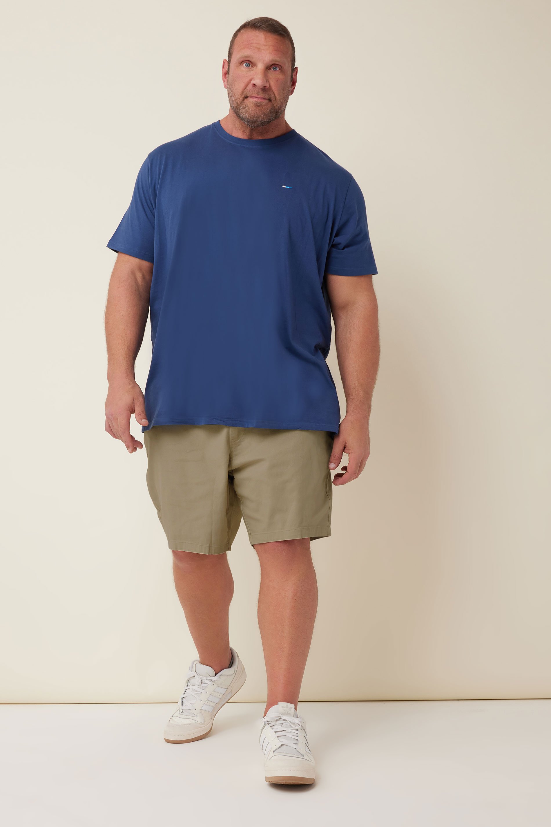 BadRhino Stone Brown Elasticated Waist Chino Shorts | BadRhino 2