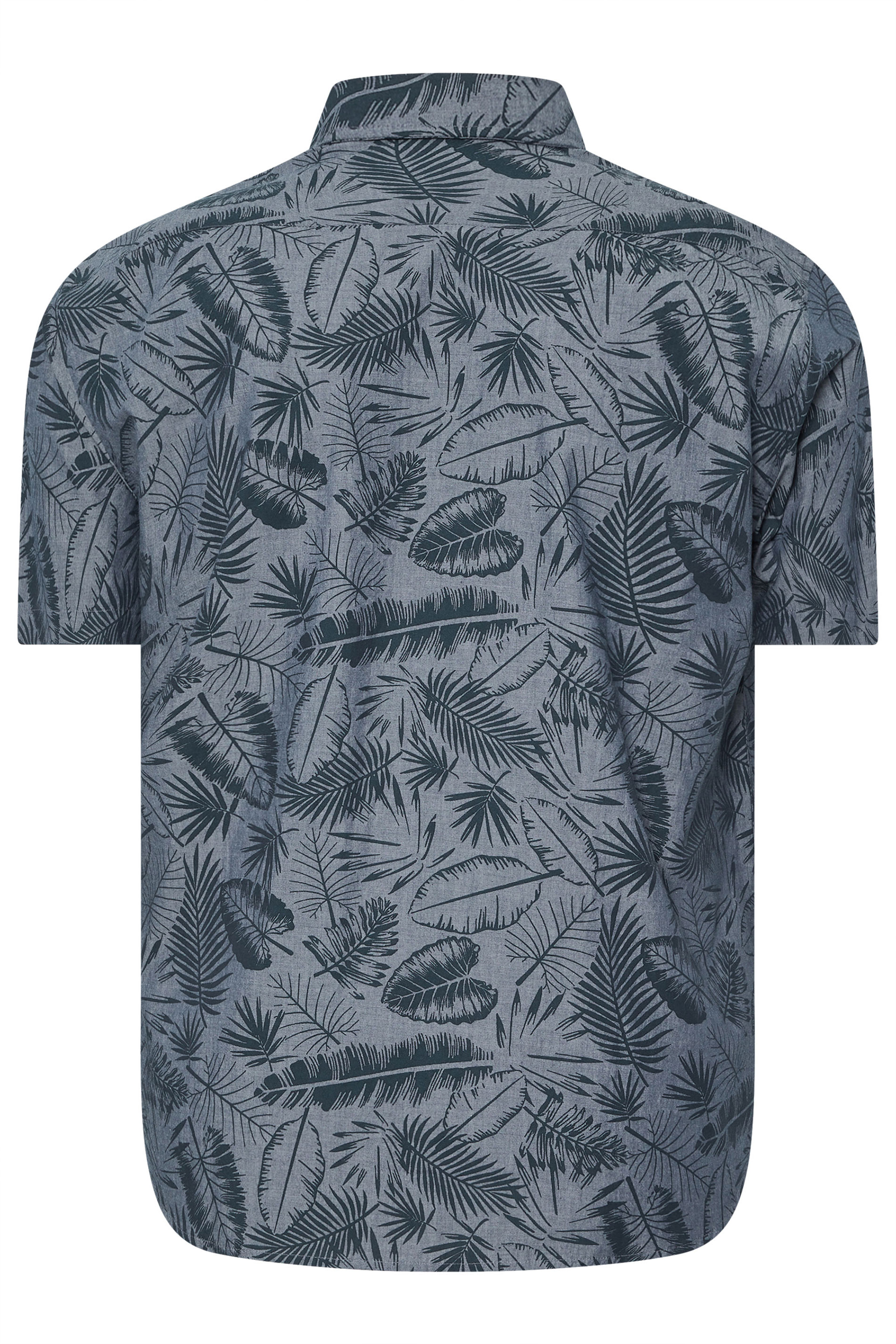 BadRhino Big & Tall Blue Chambray Leaf Shirt | BadRhino 8