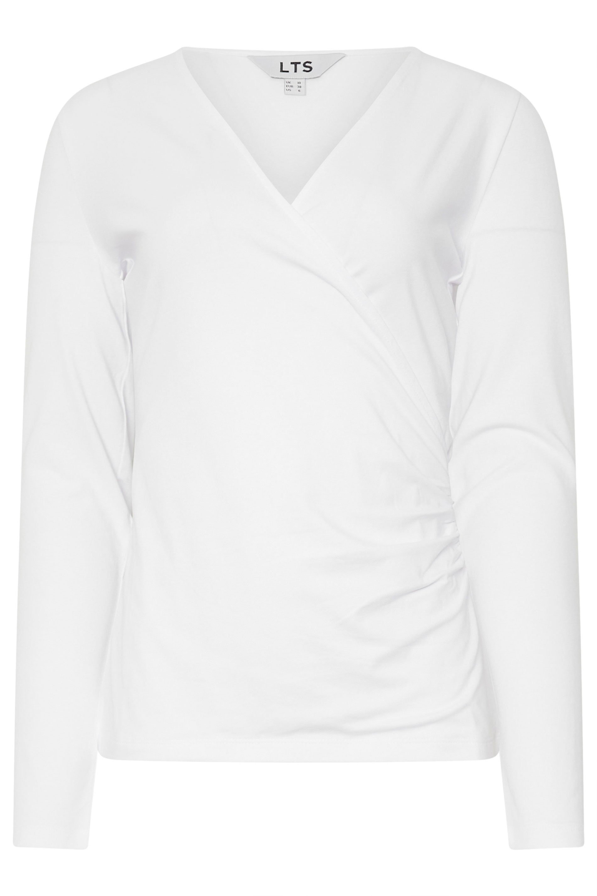 LTS Tall 2 PACK Berry Pink & White Wrap Tops | Long Tall Sally 9