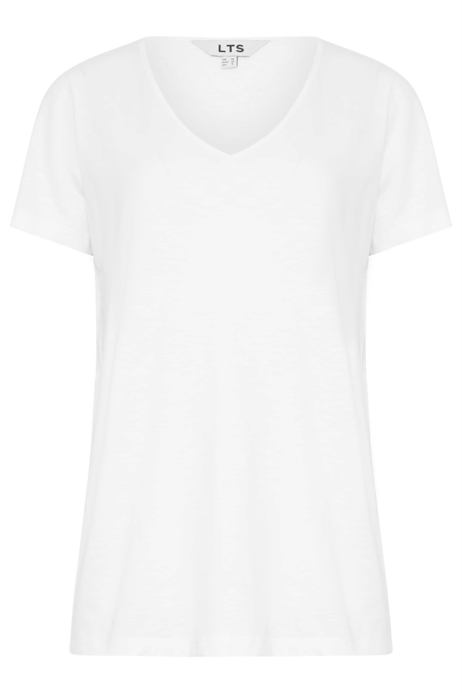 LTS Tall Womens 2 PACK White & Berry Red V-Neck T-Shirts | Long Tall Sally 8