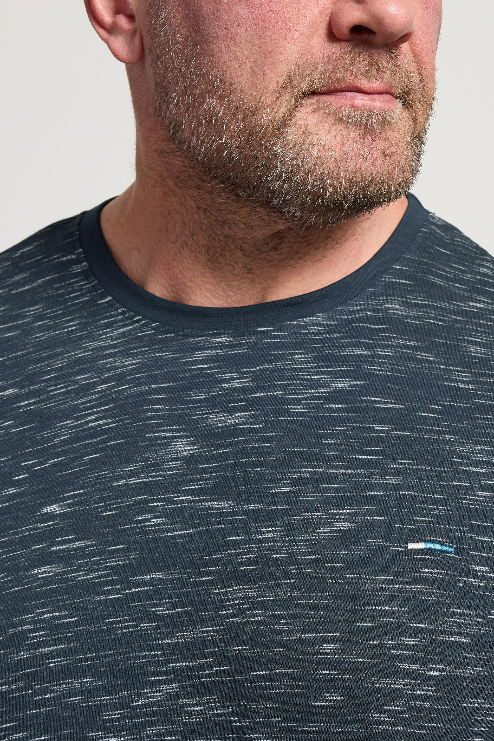 BadRhino Big & Tall Navy Blue Injected Slub T-Shirt | BadRhino 3