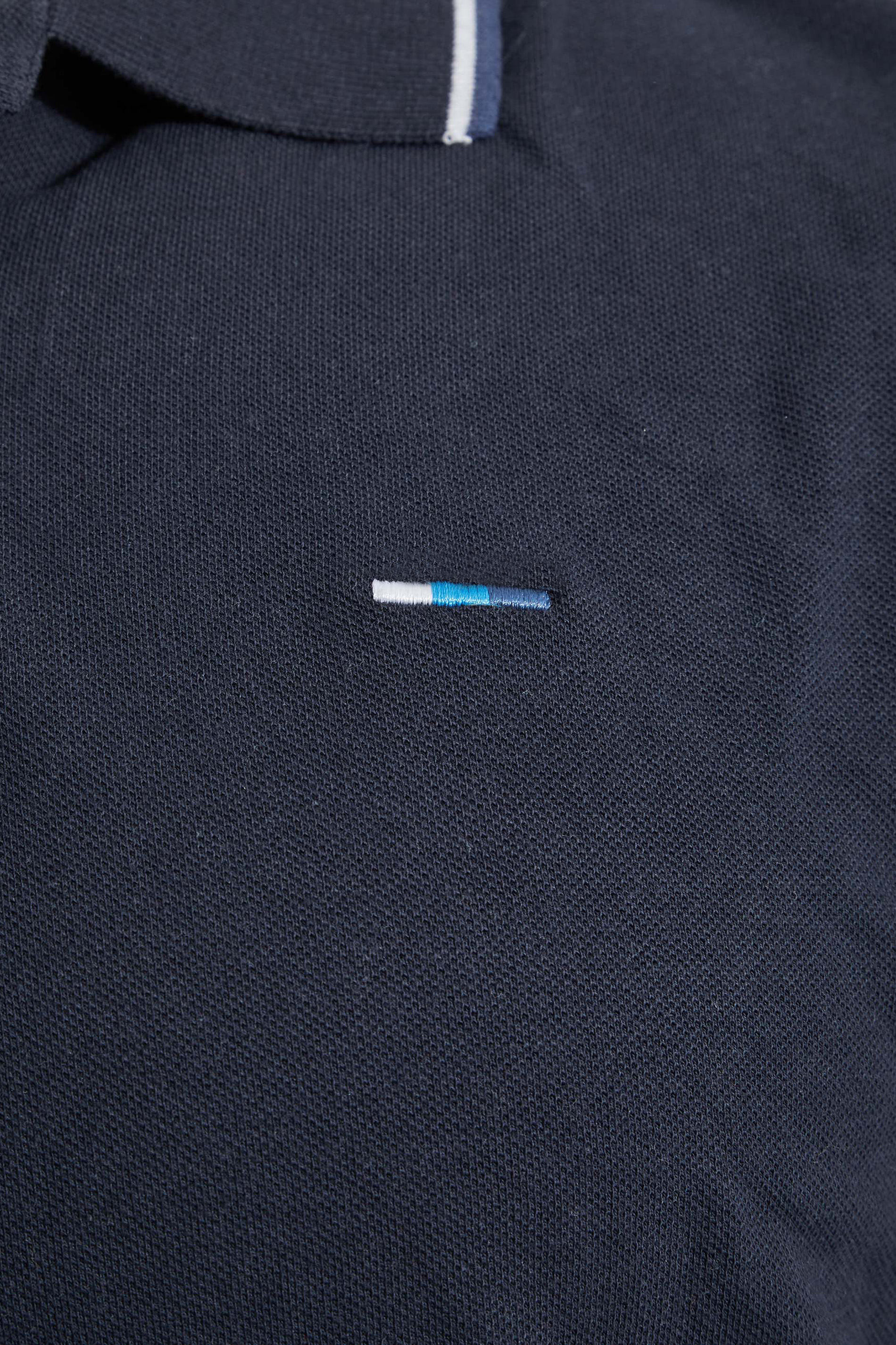 BadRhino Navy Blue 3 Pack Essential Tipped Polo Shirts | BadRhino 5