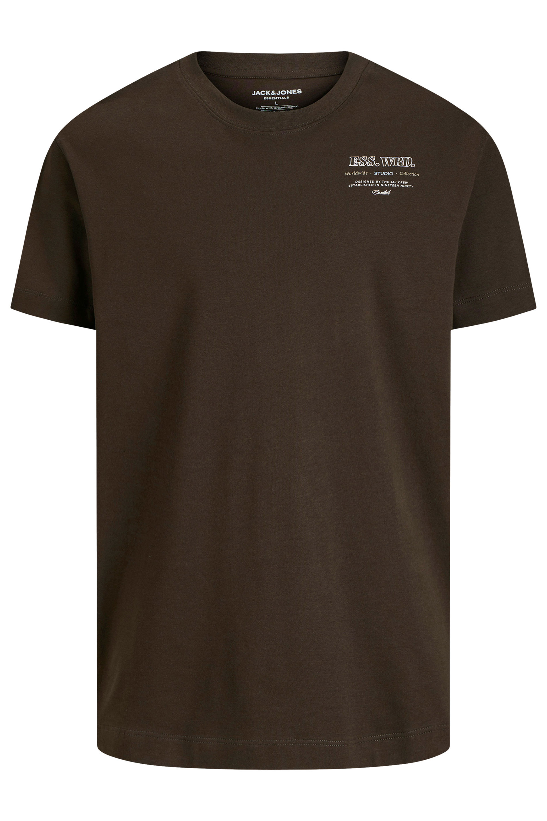 JACK & JONES Big & Tall Brown Studio Graphic T-Shirt | BadRhino 3