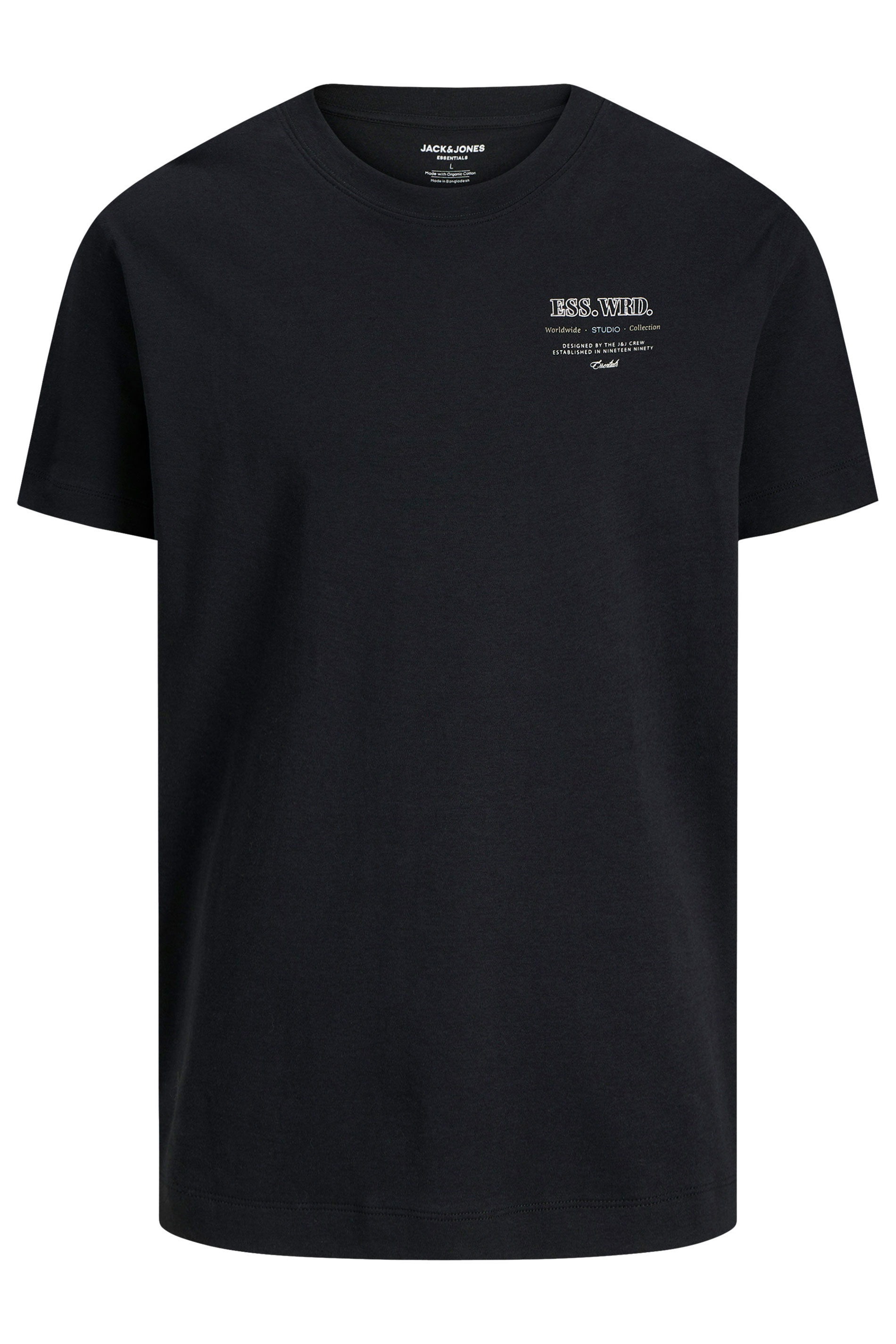 JACK & JONES Big & Tall Black Studio Graphic T-Shirt | BadRhino 4