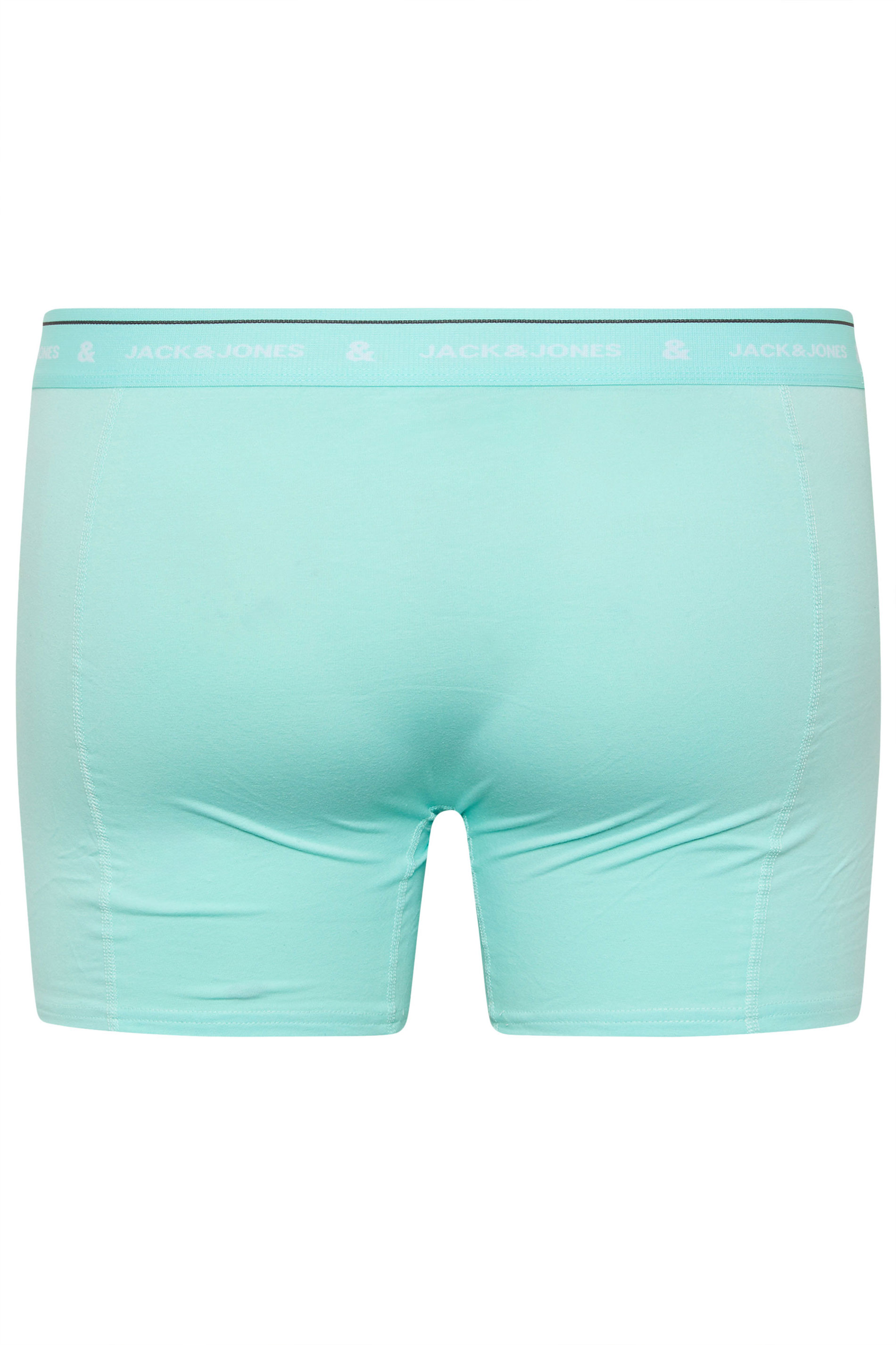 JACK & JONES Big & Tall 5 PACK Light Blue & Black Boxers | BadRhino 7