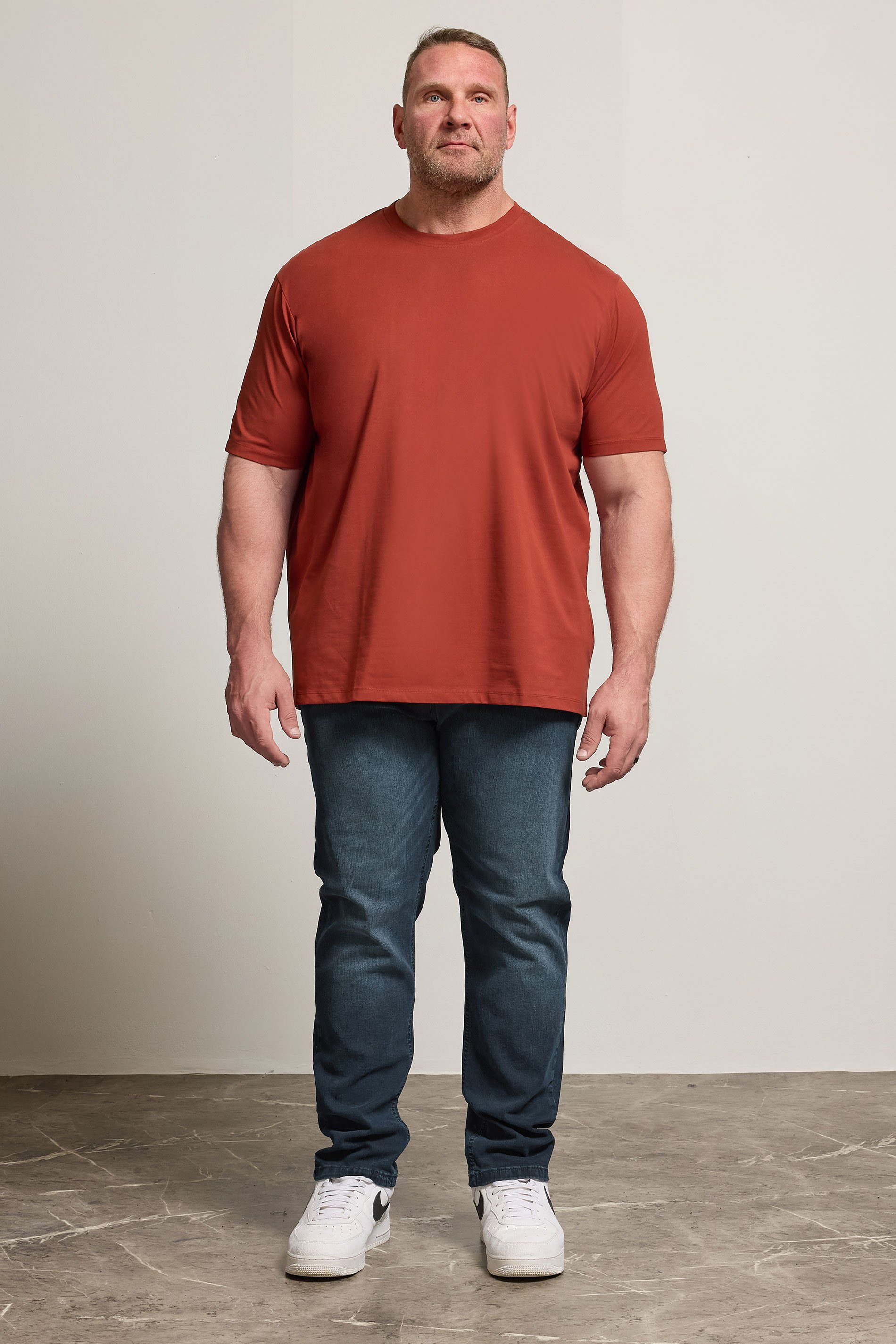 BadRhino Big & Tall Blue Black Washed Straight Leg Stretch Jeans | BadRhino 2