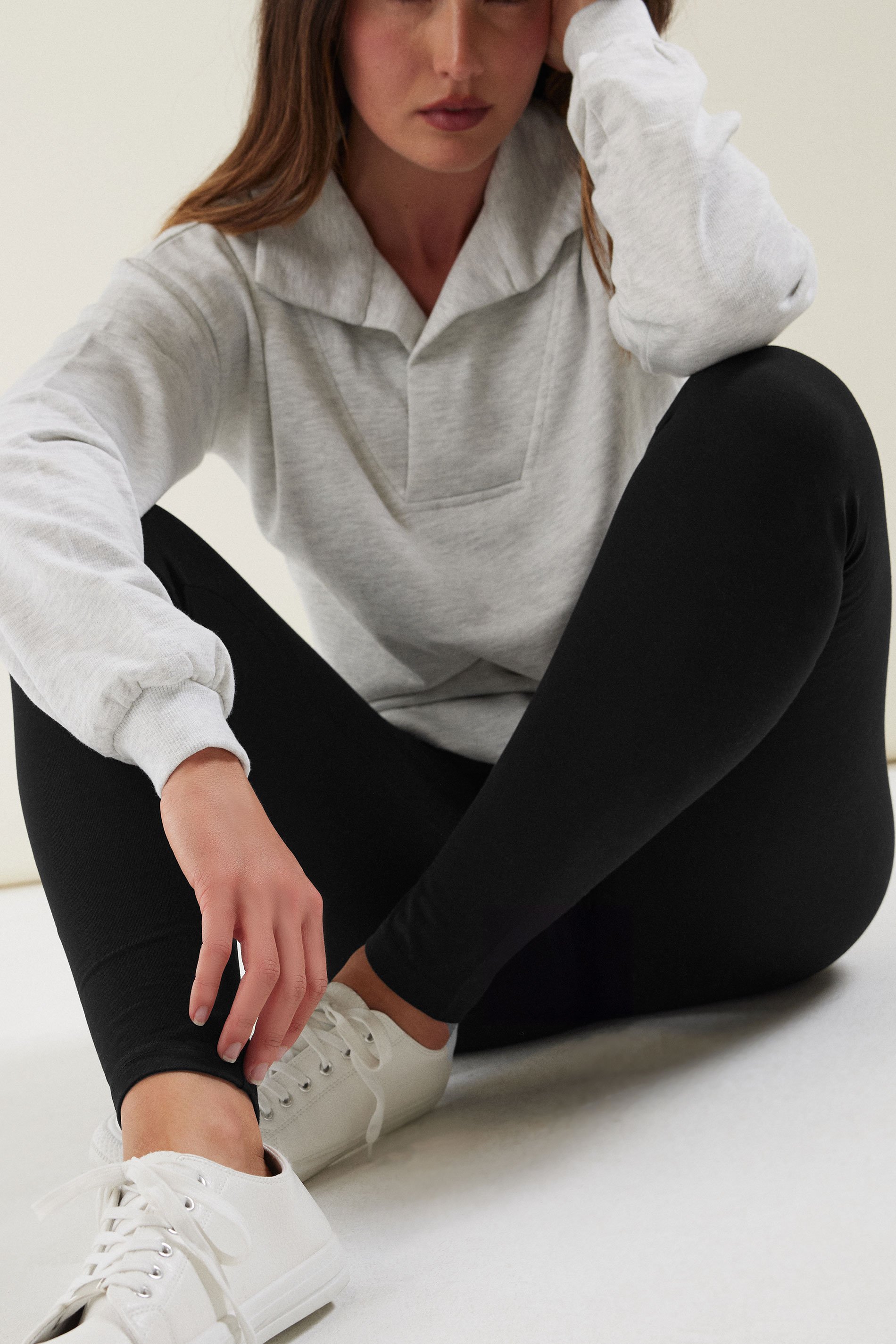 LTS MADE FOR GOOD Black Cotton Leggings | Long Tall Sally 4